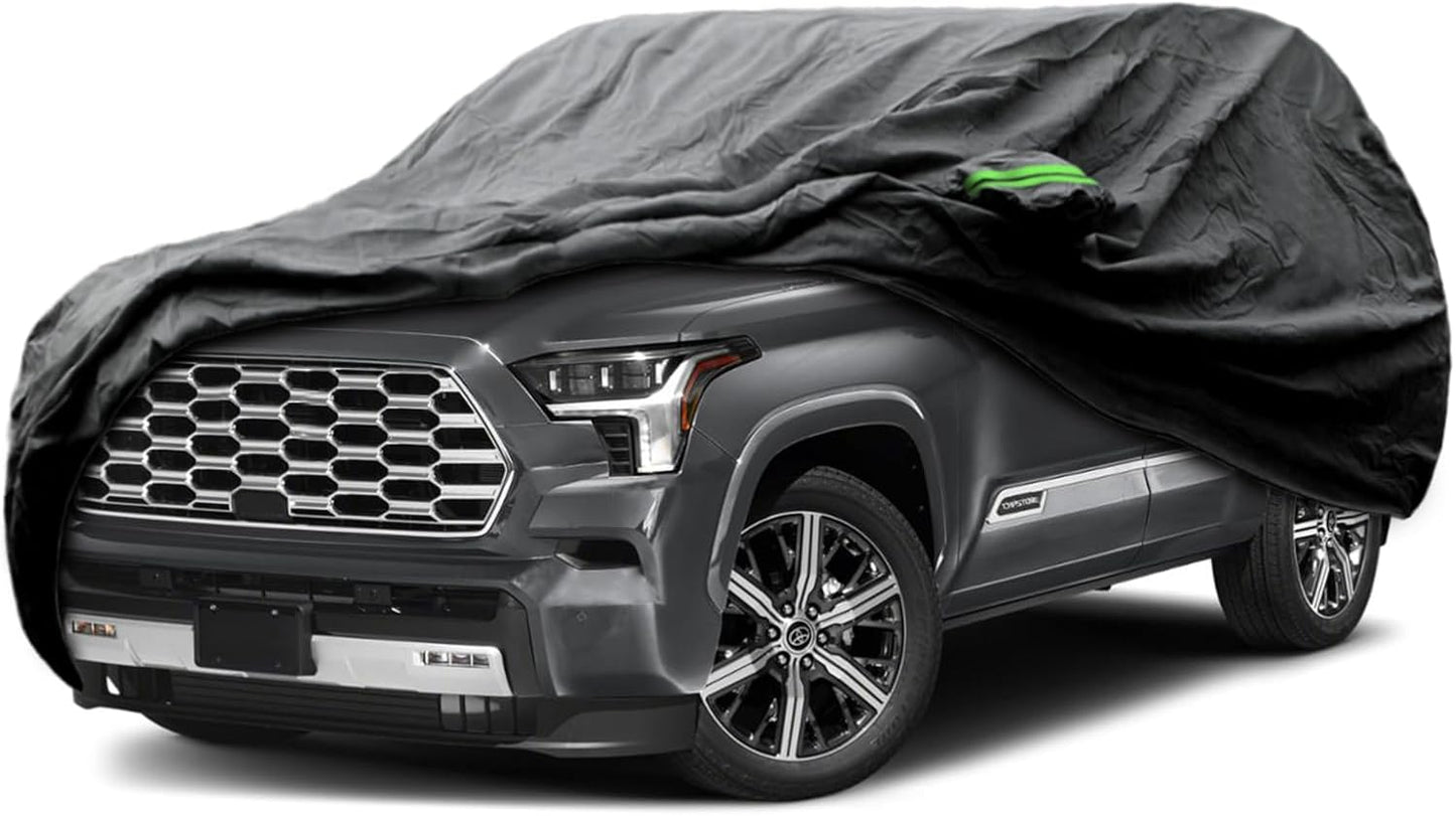 Proadsy 2025 Upgrade Car Cover Custom Fit for Toyota Sequoia 2007-2025, Waterproof All Weather for Automobiles, Full Exterior Cover Rain Snow Sun Protector Indoor Outdoor Car Cover