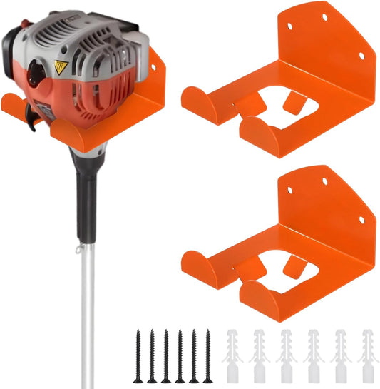 Homaisson 2 PCS Grass Trimmer Wall Rack, Heavy-Duty Hedge Trimmer Wall Mounted Hanger, Garage Weed Eater Hanger, Garden Tool Organizer