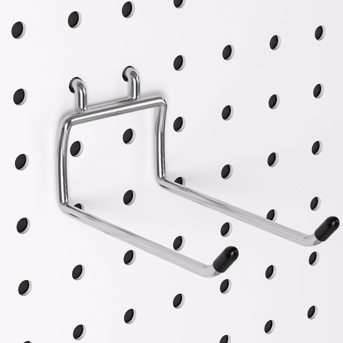 FRIMOONY Heavy Duty Pegboard Hooks 30 Pack, 4 Inch Long, Fitting 1/4 Inch Pegboard Holes, Silver Metal Garage Workshop Shed Organizer