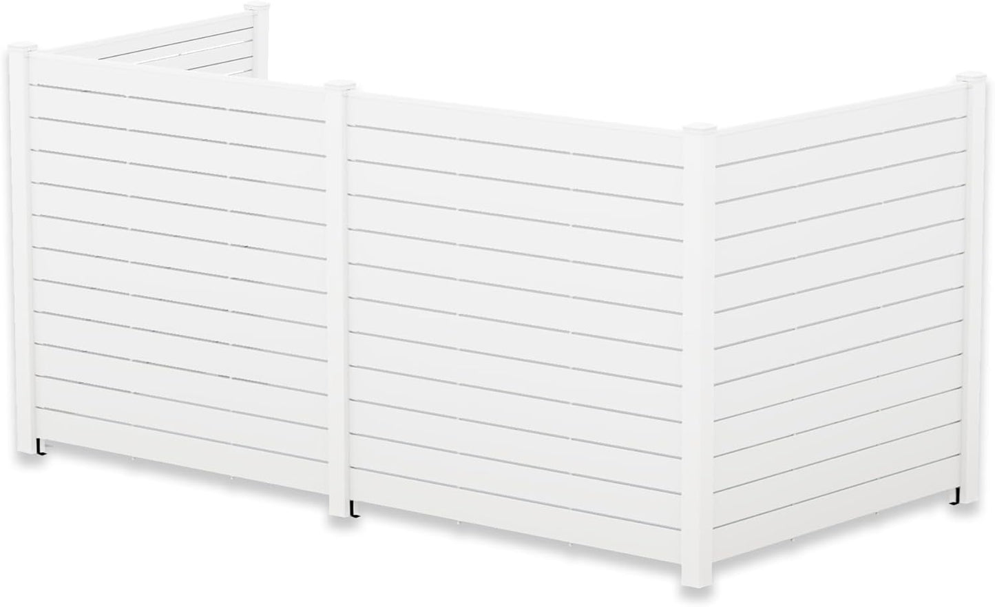 Kozyard Ground Mounting Kit for 4-Panel Privacy Screens – Perfect for Securing to Concrete – Helps Hide Clutter and Keep Your Outdoor Space Neat – Fits Both White & Black Panels