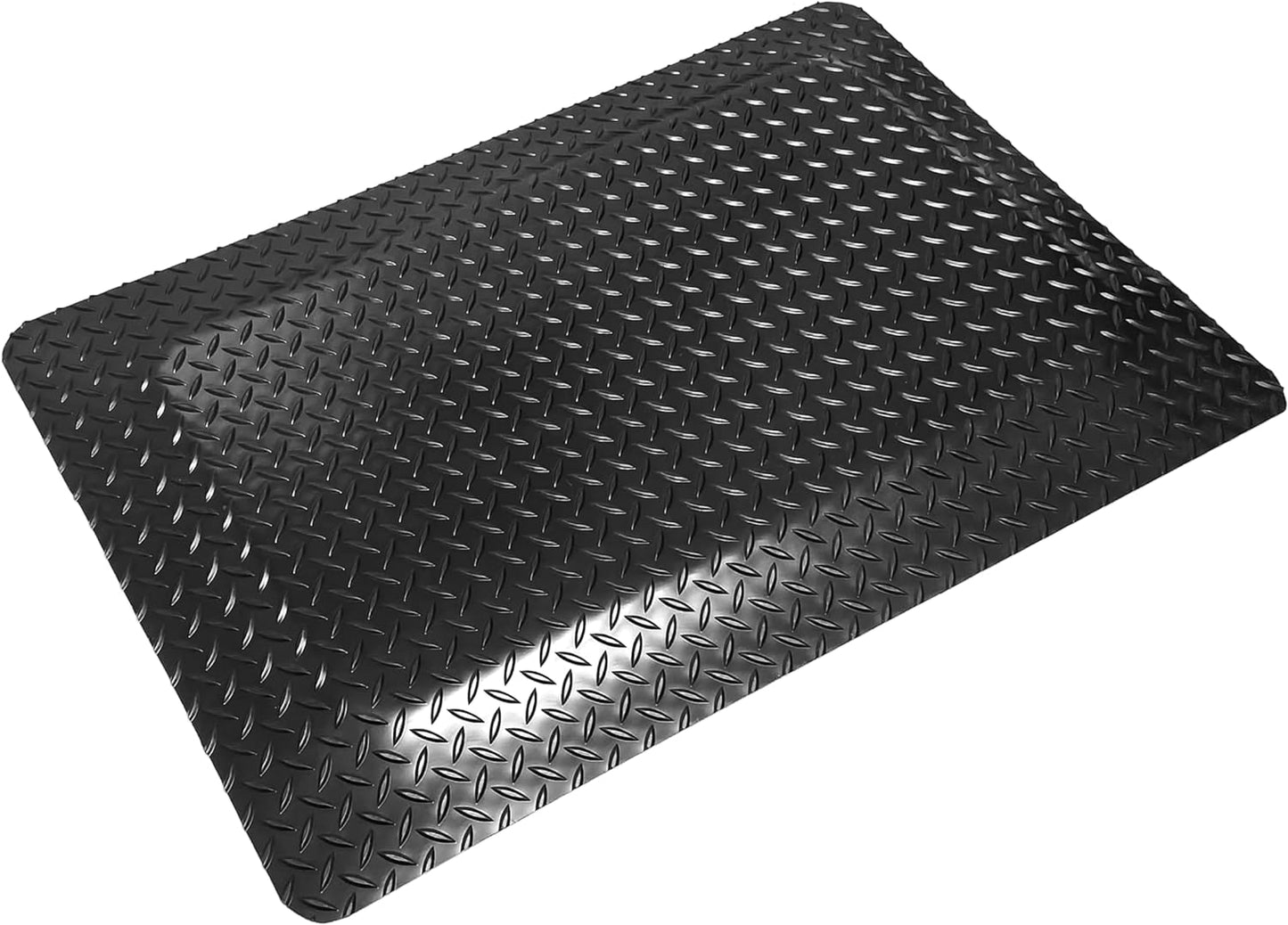 Rhino Mats, American Classic Diamond Anti-Fatigue Mats, Industrial Ergonomic Comfort Standing Mat for Work, Home, Garage, Office, Kitchen or Anywhere (Black 1" Thick, 3 FT. x 9 FT.)