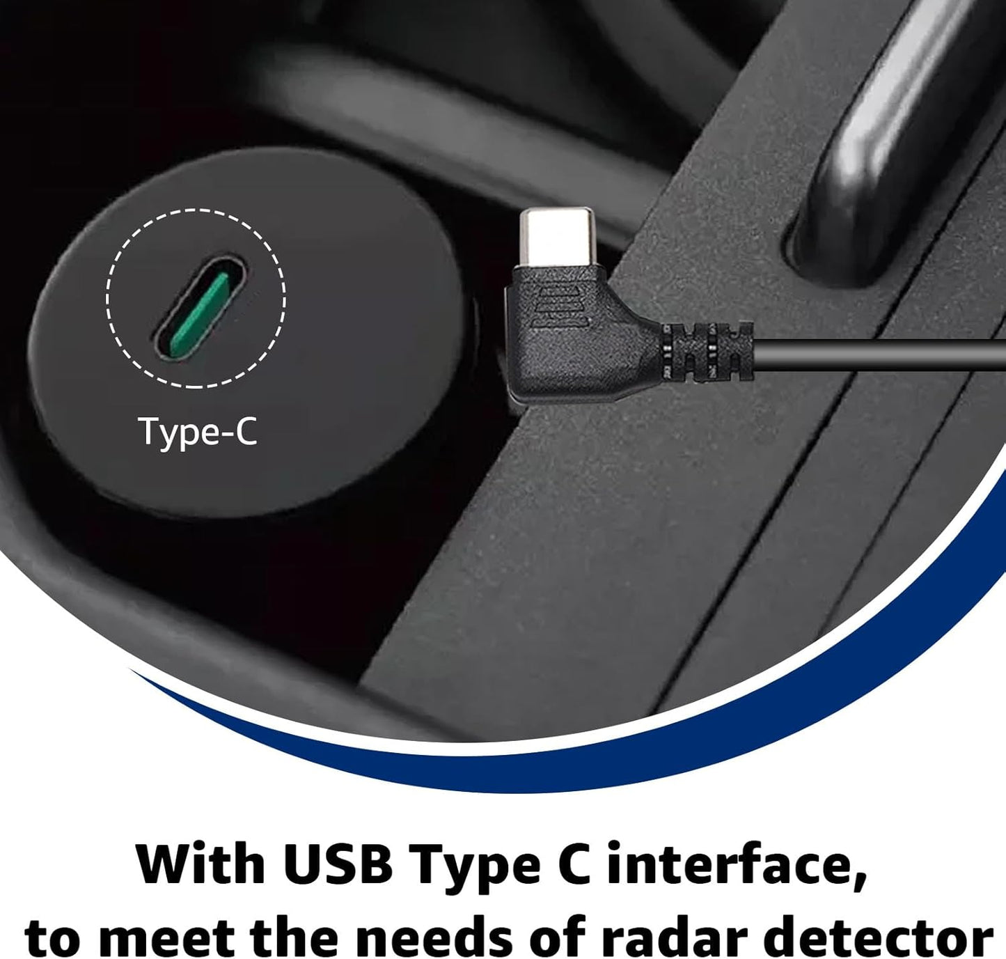 Type-c to RJ11 Radar Detector Power Cable,DC 5V-12V Power Cable Replacement for Uniden, Escort, Radenso XP, Beltronics & Whistler Radar Detectors (13FT Length)