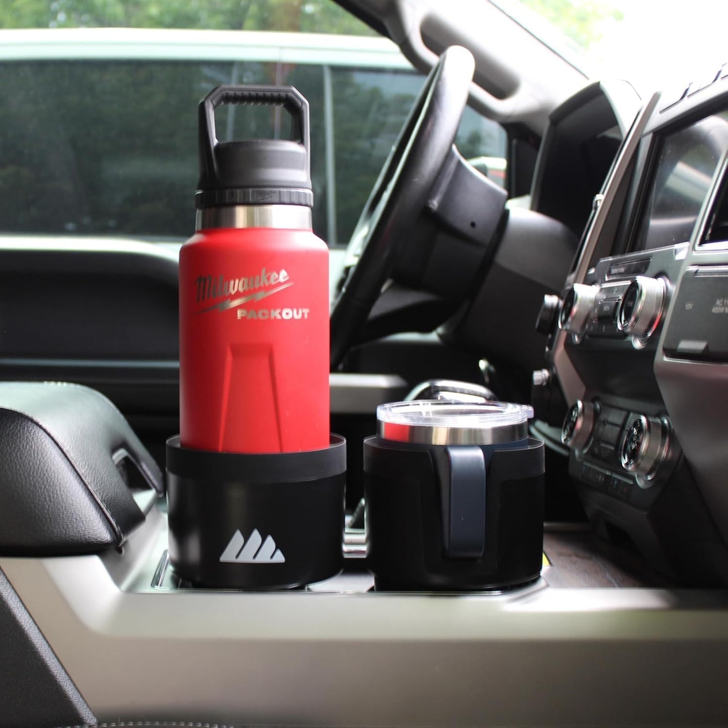 Integral Ultimate Expander Car Cup Holder - Adjustable Base - Expander & Organizer for Vehicles - Compatible with Coffee Mug, Yeti 14/24/36/46oz, Ramblers, Hydro Flasks 32/40oz, 3.4"-4.0" Bottles