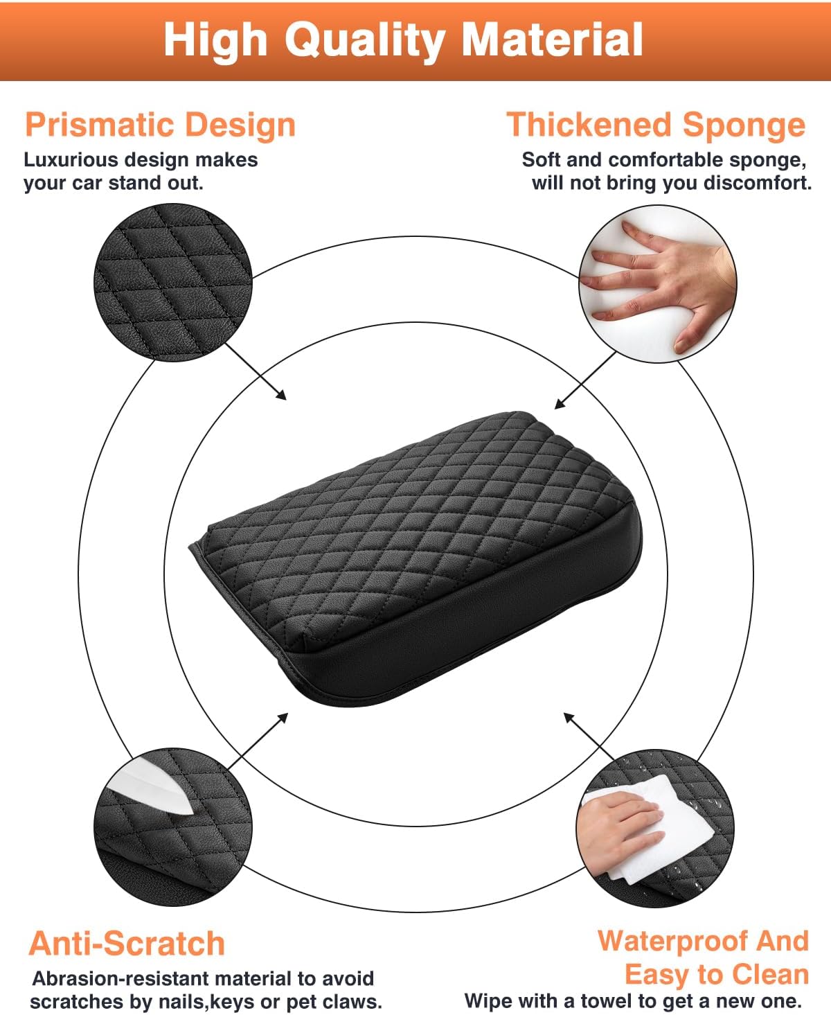 Shademax Center Console Cover for Subaru Outback 2020-2025 2026 Accessories Armrest Cover Cushion Pad for Subaru Outback Wilderness/Base/Premium/Onyx Edition/Limited/Touring Armrest Seat Box Protector