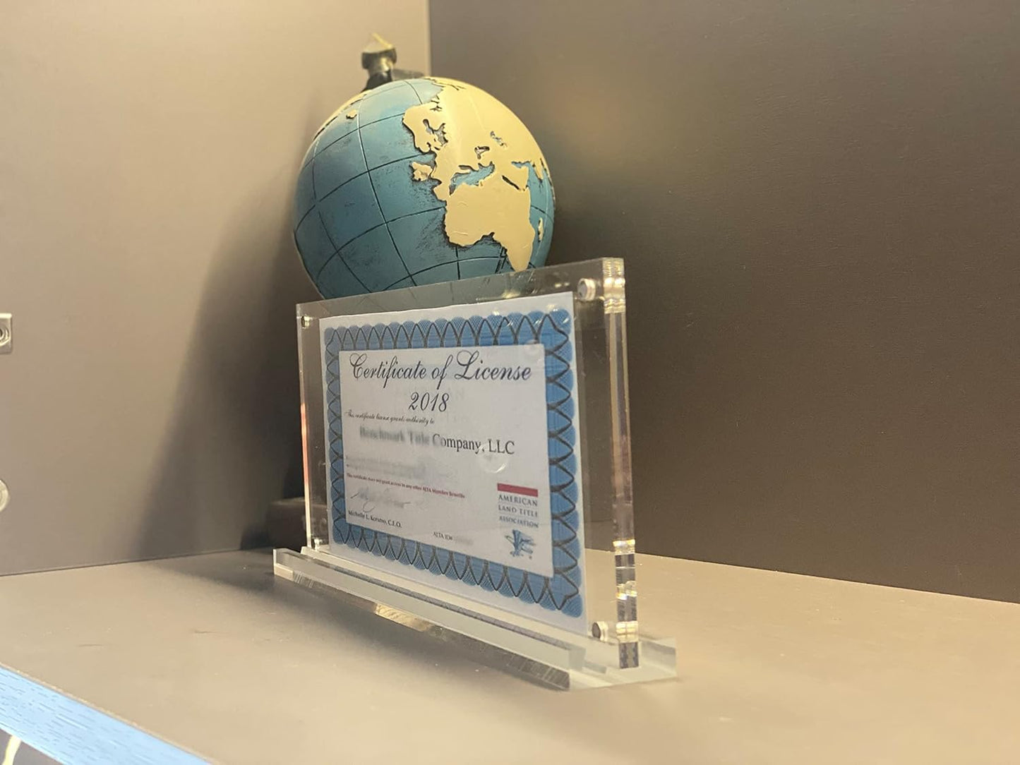 IEEK 4 Pack of Acrylic Business License Frame for 4x9 Business License Certificate Desk/Table Top Display,Clear Certificate Holder Panoramic Photograph Picture Frame,4x10 Inch