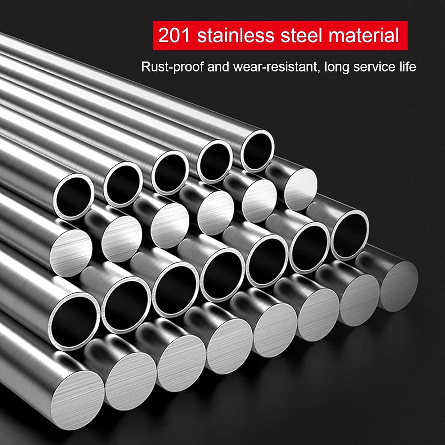 Stainless Steel Parking Bollards for Driveway, Industrial Safety Bollards Reflective Channelizer Post, Parking Barrier, Sturdy and Durable, Easy to Install, for Crowd Control(Silver (4pcs),7.6*60cm/3*