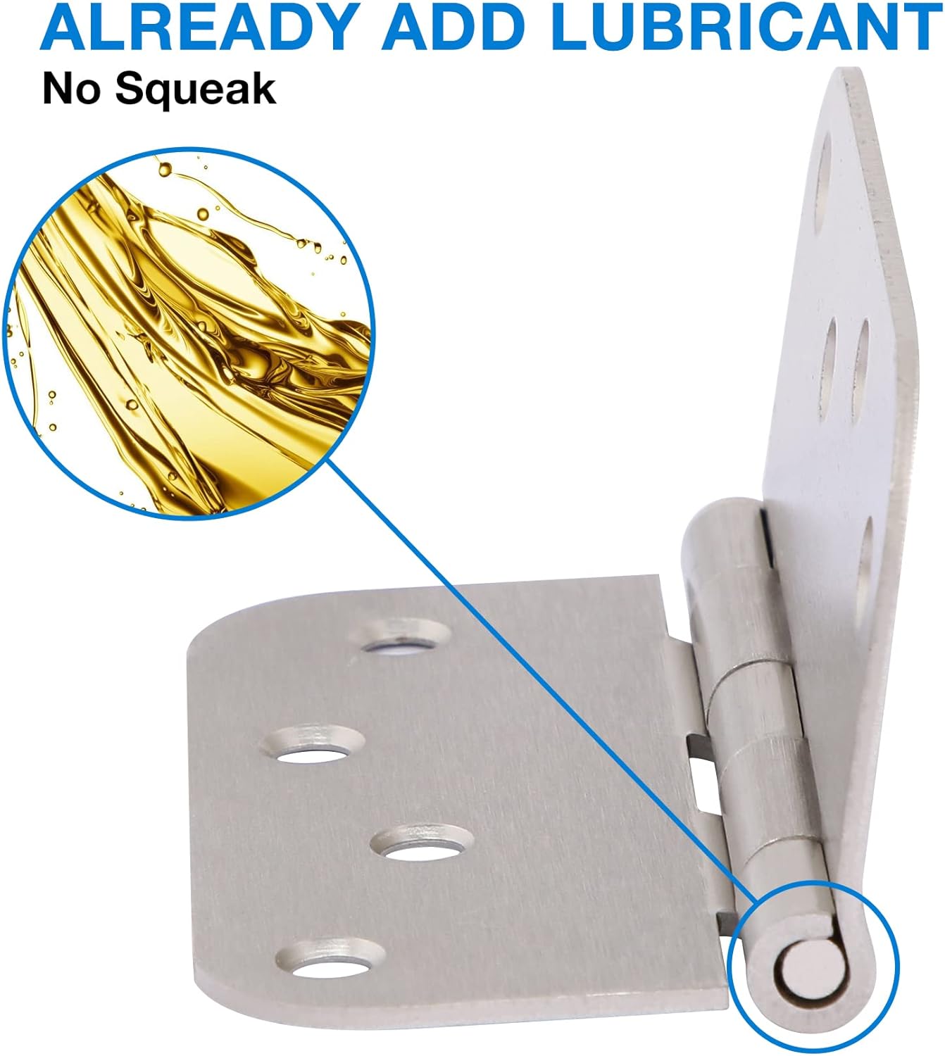 12 Pack 4 Inch Nickel Door Hinges Satin/Brushed Nickel Door Hinges 4 in x 4" Exterior Interior Door Hinge for Stardand Doors Stall,Front,Closet,Silver Residential Hinges Iron Bifold Door Hinge