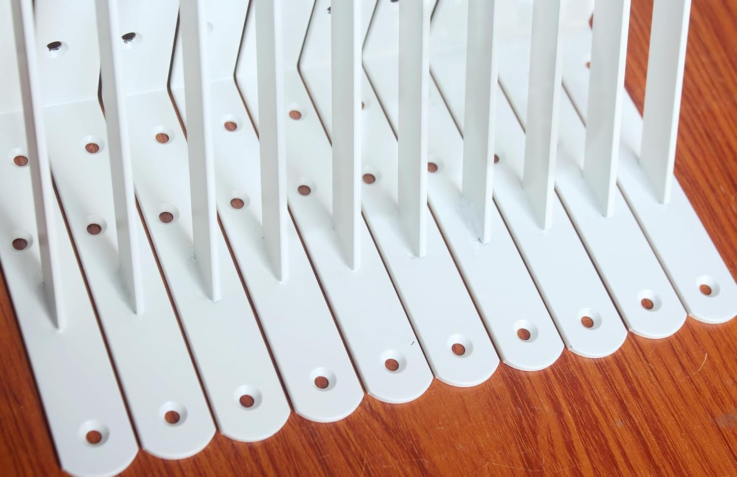 20 Pack L8 x H 6" White Heavy Duty Shelf Brackets with Screws Metal Shelf Brackets Shelf Support Angle Brackets for Shelves L Brackets Heavy Duty Floating Shelf