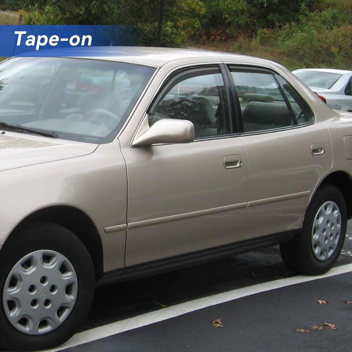 Window Visors Rain Guards Shield for 1992-1996 Toyota Camry, Out-Channel Window Vent Wind Deflectors Visors Shades for 92-96 Camry