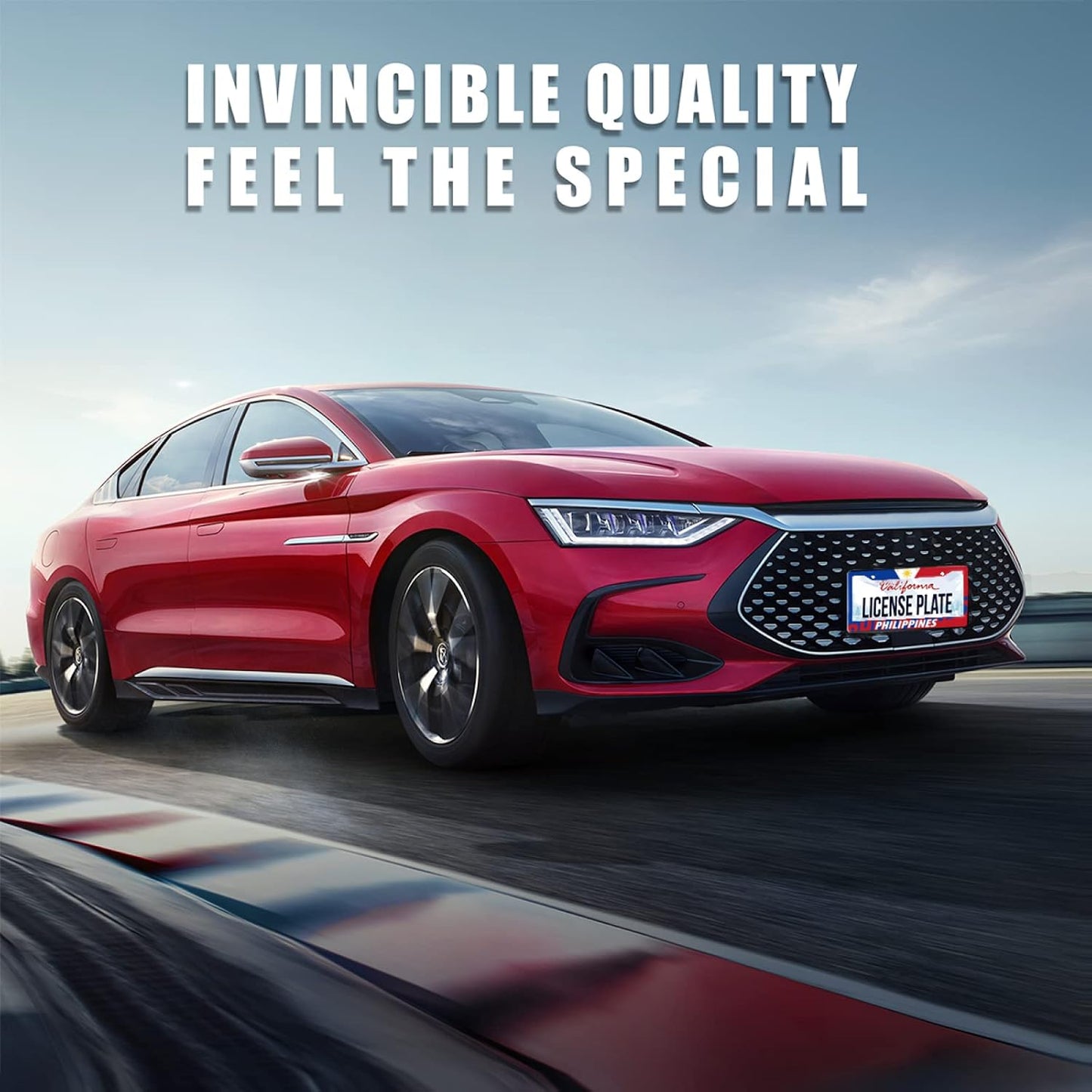 Philippine Flag License Plate Frames Round Hole Personalise License Plate Frame Car Universal Accessories Stainless Steel Cars Decor 2 Holes and Screws Fits Standard US Vehicles Size12.2 x 6 Inches