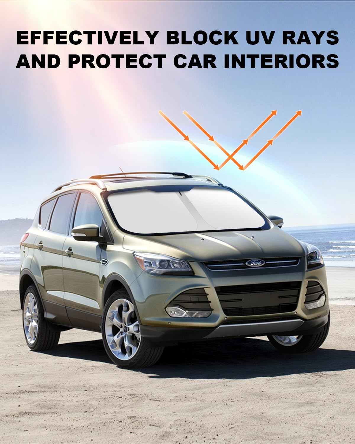 2025 Upgrade Front Windshield Sunshade fit for Ford Escape 2013-2019 Reflector Foldable Car Shade Automotive Windshield Sunshades Ford Escape Windshield Sun Shade |Keeps Your Vehicle Cool|