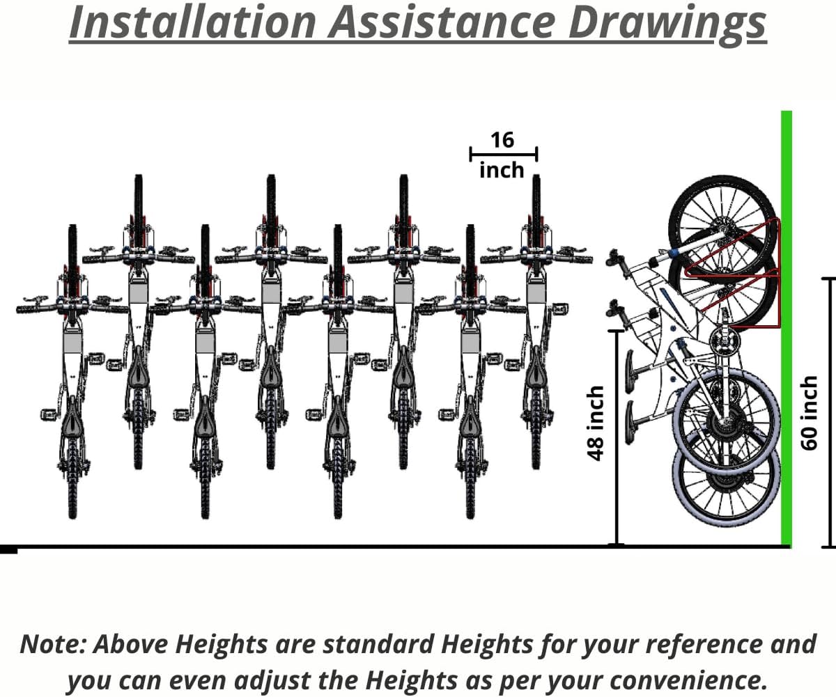 Bike Wall Mount Vertical Bike Hanger for Home Space Saving Rack Storage Mount for Garage or Home Bicycle Holder for Mountain Bikes Road Bikes Holds up to 77lbs Blue,Pack of 2