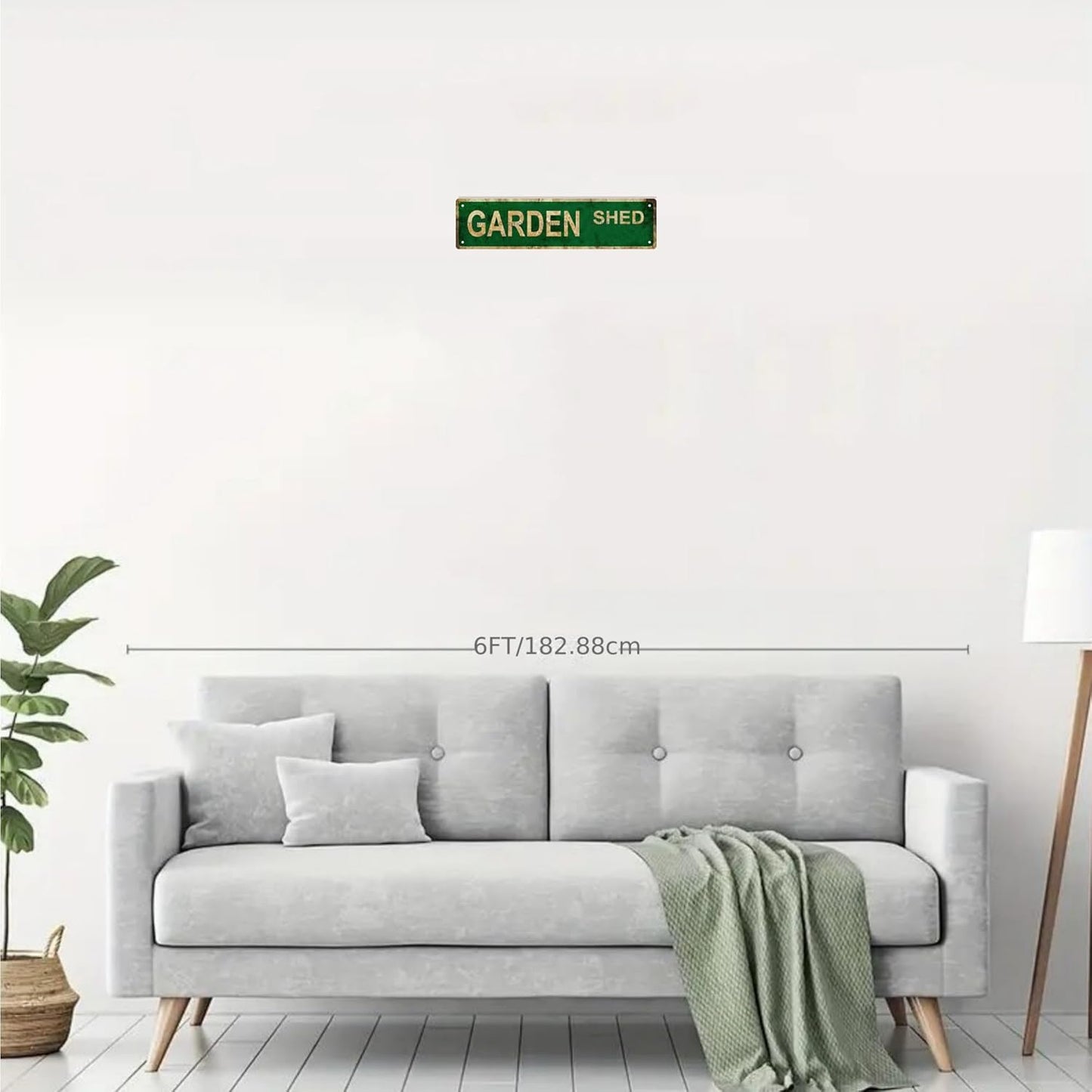 GARDEN SHED Vintage Metal Tin Sign, Street Sign, Home Decor, Room Decor, Wall Decor, Bathroom Decor, Bar Decor, Cafe Decor, Garage Decor, 16 x 4 Inch