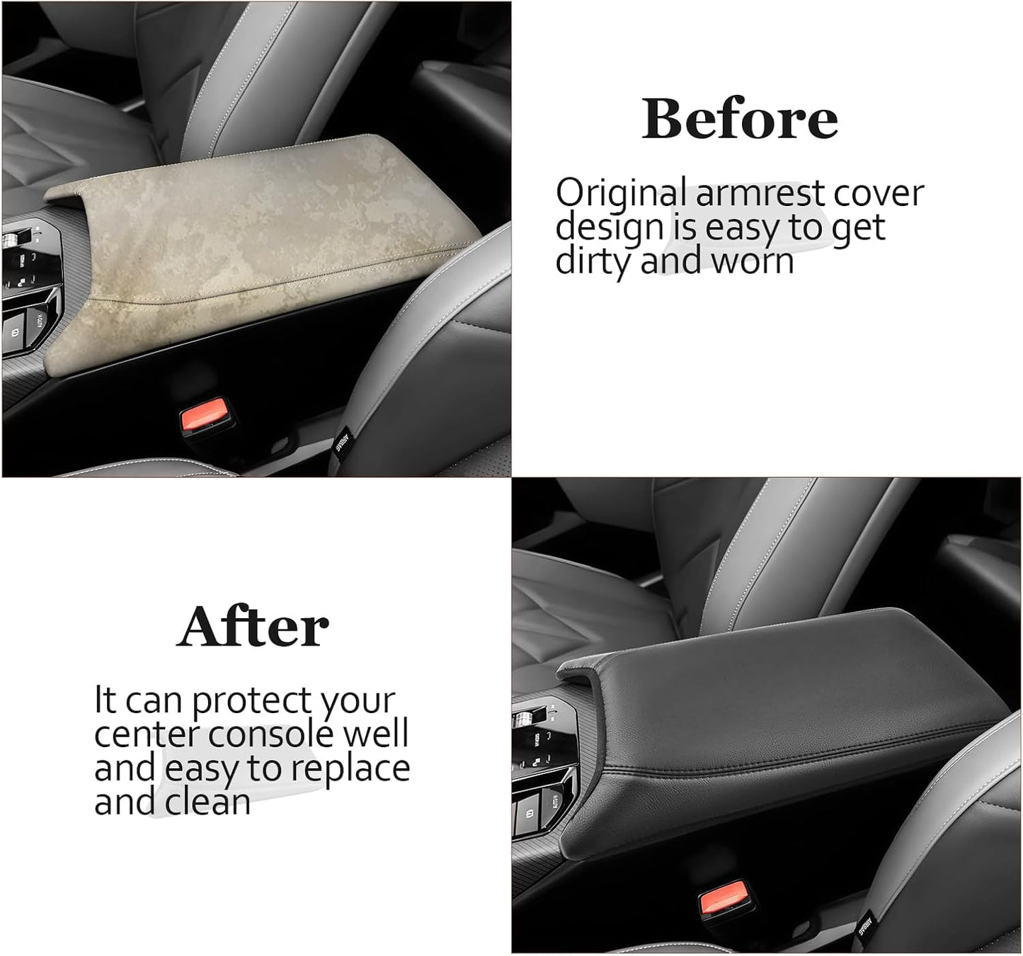 SKTU for 2025 BMW X3 Center Console Cover for 2025 BMW X3 Armrest Cover BMW X3 2025 Accessories Seat Box Cover 2025+ X3 (30 xDrive/M50 xDrive) Center Console Cushion [Soft, Durable]