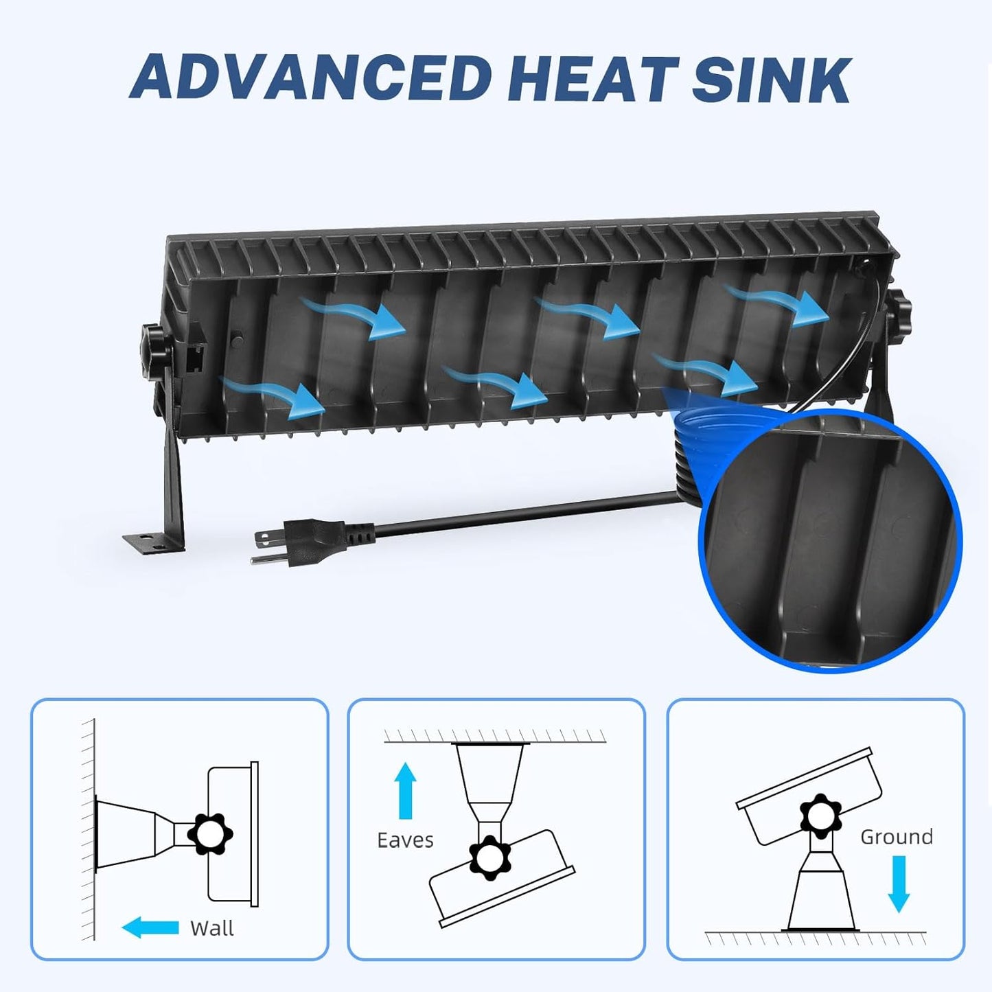 4 Pack LED Shop Lights, 100W 11000LM Plug in Garage Light with 6FT Power Cord, IP66 Waterproof Work Bench Shop Lights for Garage, Workshop, Warehouse, Outdoor, Yard, Garden