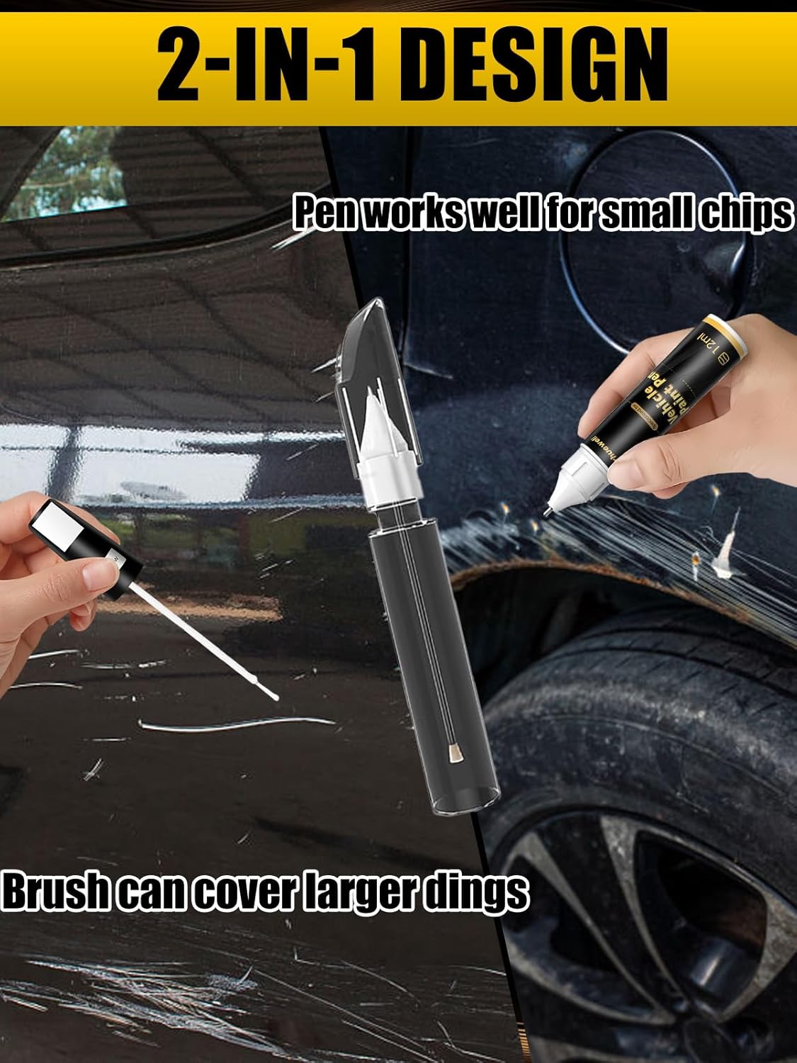 (922) Cirrus Silver Metallic Touch Up Paint Compatible with Mercedes-Benz, Exact Match Car Paint Pen Automotive Scratch Repair Remover Kit Quick & Easy Solution for Vehile Chips and Nicks