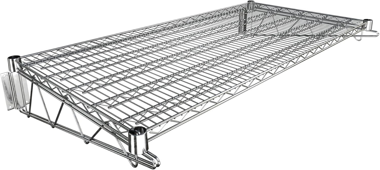 24" x 48" Chrome Wire Wall Mount Shelf