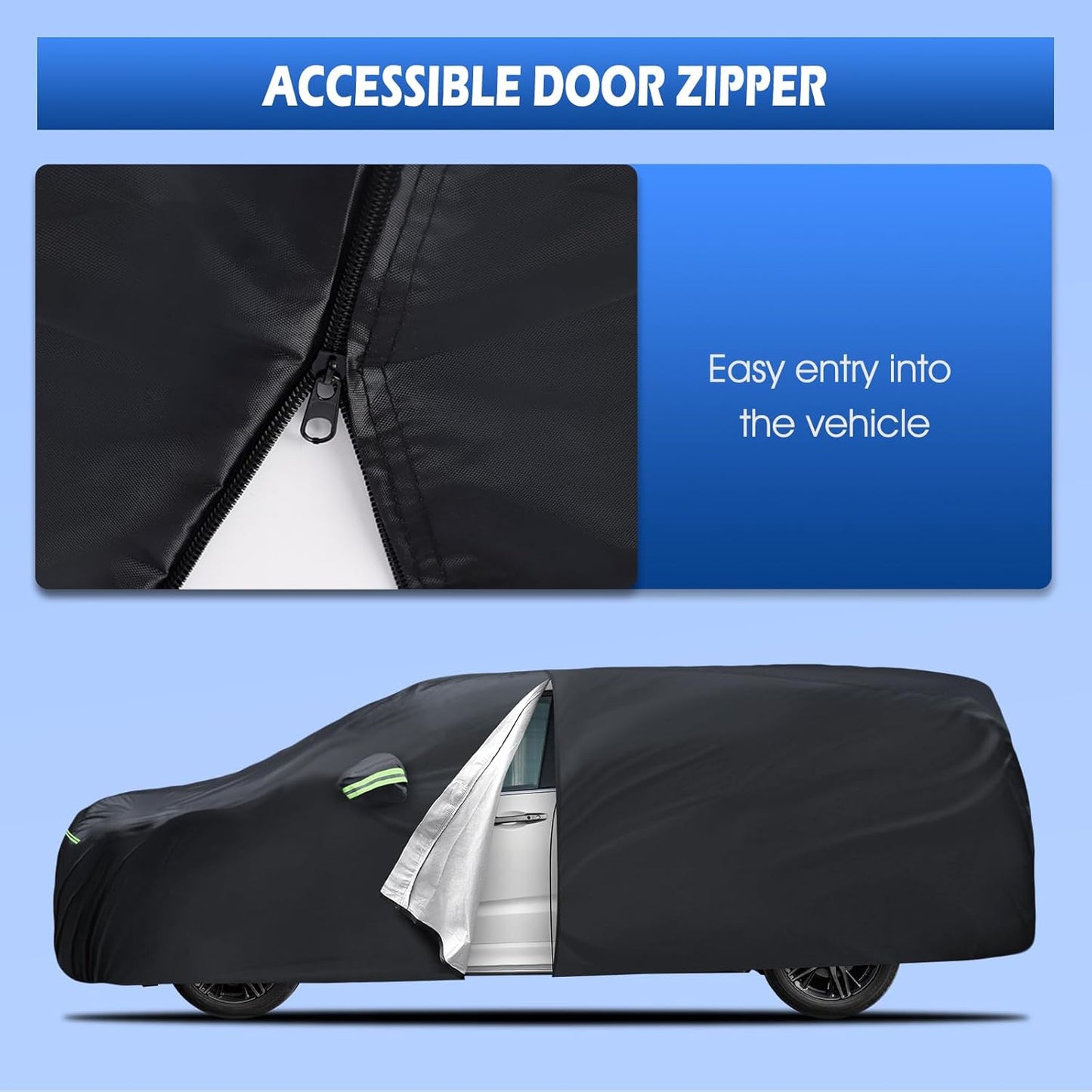 Car Cover Custom Fit for Honda Odyssey Minivan 1999-2025, Migaven Waterproof Full Exterior Cover Sun Rain Protection with Door Zipper and Cotton Lining