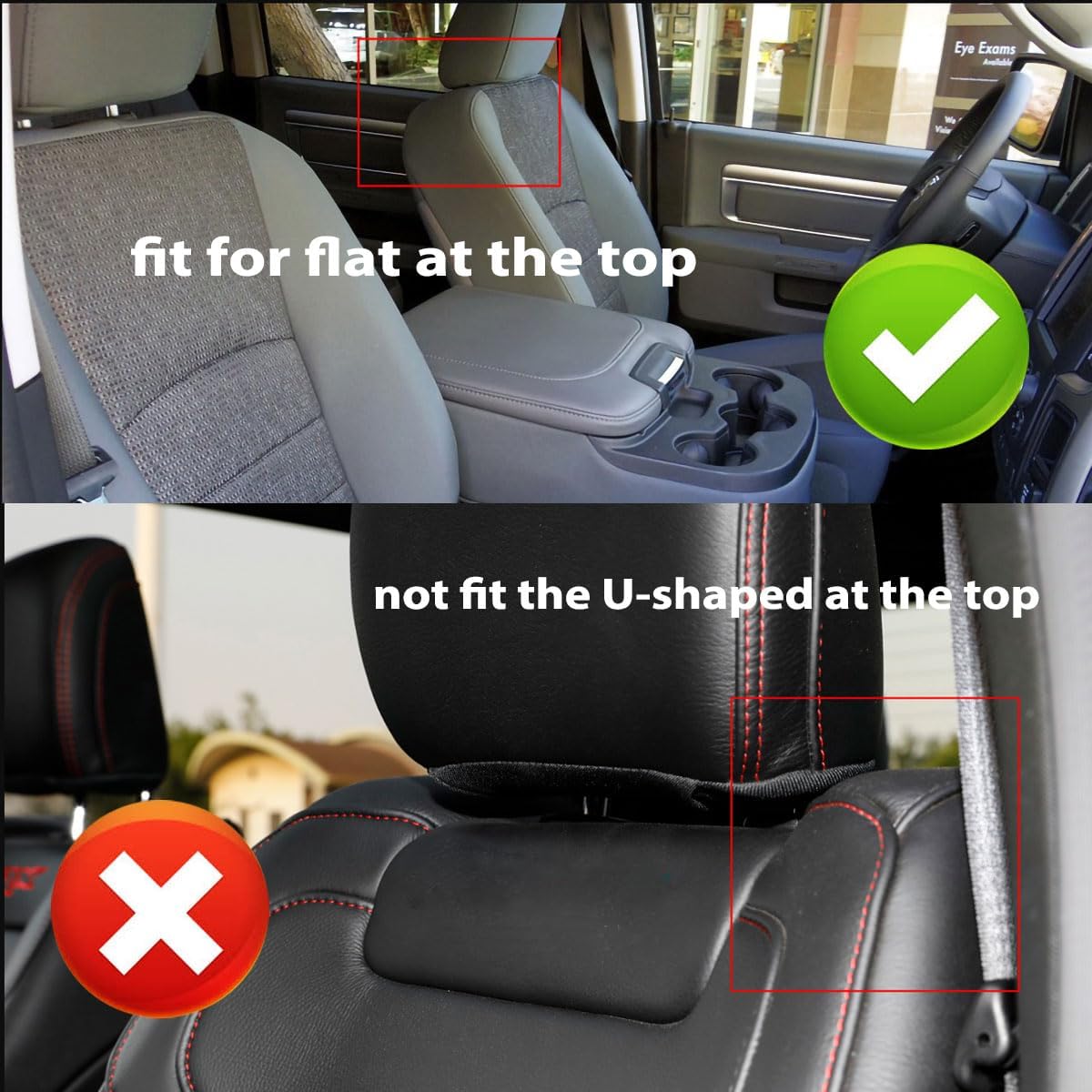 AOMSAZTO Seat Covers for Ram 2500: 2019 2020 2021 2022 2023 2024 2025 Custom Fit Car Seat Covers Full Set (Black+Red)