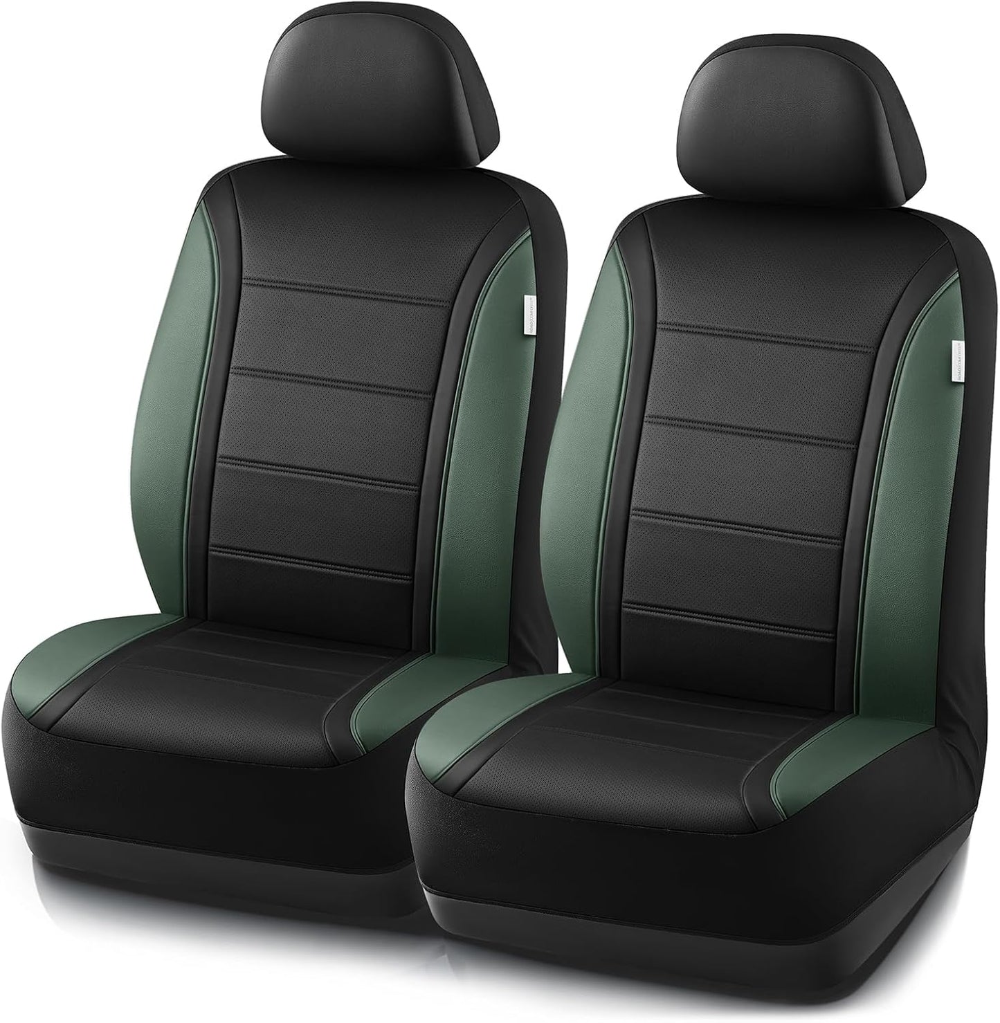 Road Comforts Leather Seat Covers, Breathable Car Seat Covers Front Seat for Men,Airbag Compatible, Automotive Seat Covers Set Universal Fit Most Cars,Vans,Truck,SUV
