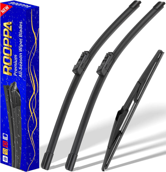 3 wipers Replacement for 2017-2022 2023 Mazda CX-5 2017-2022 2023 Mazda CX-9, Windshield Wiper Blades Original Equipment Replacement - 24"/18"/14" (Set of 3)