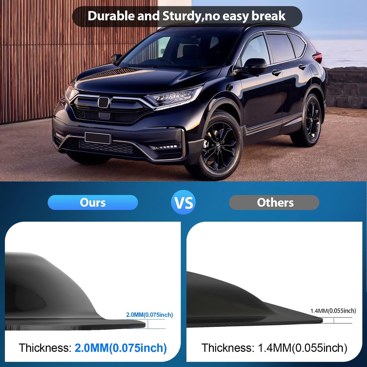 Nilight Durable in Channel Rain Guards for Honda CRV 2017 2018 2019 2020 2021 2022 Window Deflectors, Vent Window Visors-4pcs