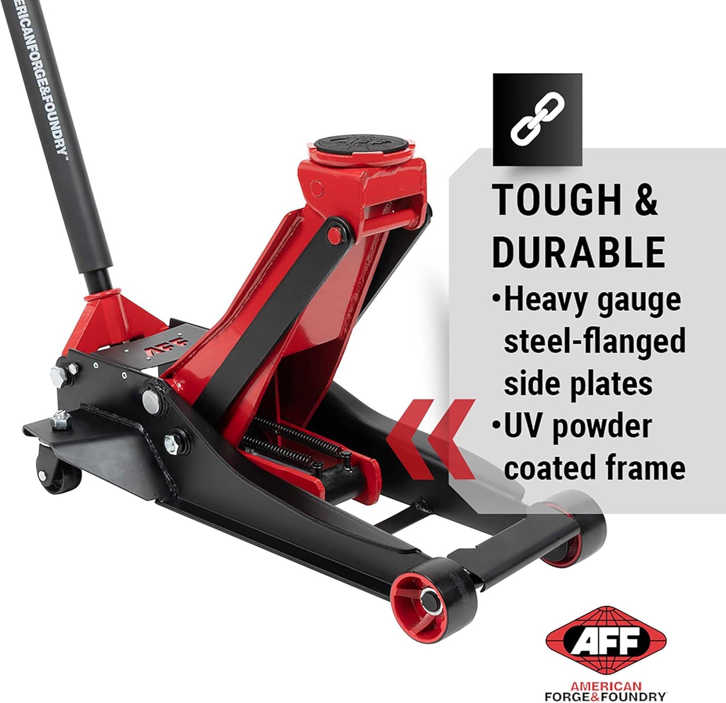 AFF 4 Ton Floor Jack - Low Profile Car Jack with Lightning Lift Hydraulic - Super Duty