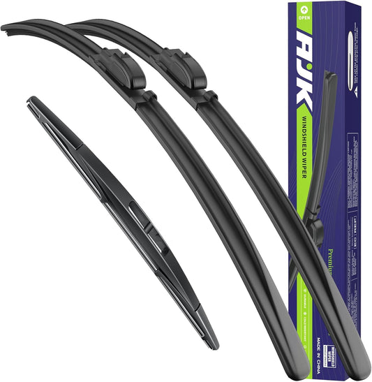 AJK Wiper Blades for Ford Flex 2009 2010 2011 2012 2013 2014 2015 2016 2017 2018 2019, 2 Piece All Weather OEM Quality Automotive Replacement Windshield Wiper Blades for My Car