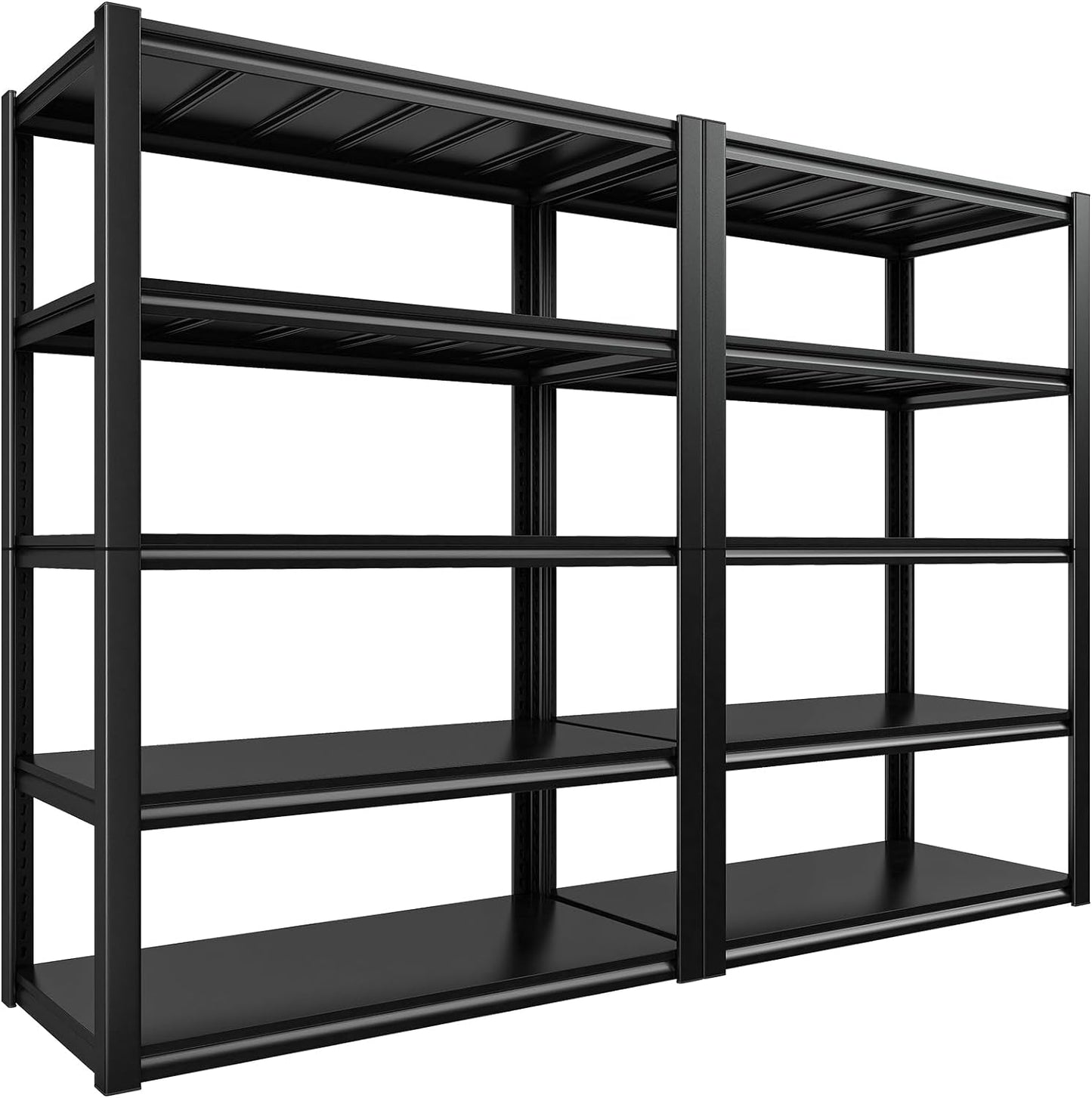 REIBII Garage Shelving 48.2" W Storage Shelves 3000LBS Heavy Duty Shelving Adjustable Metal Shelf Industrial Pantry Shelves for Basement Garage Warehouse 72.2" H x 24.2" D x 48.2" W, 2 Pack