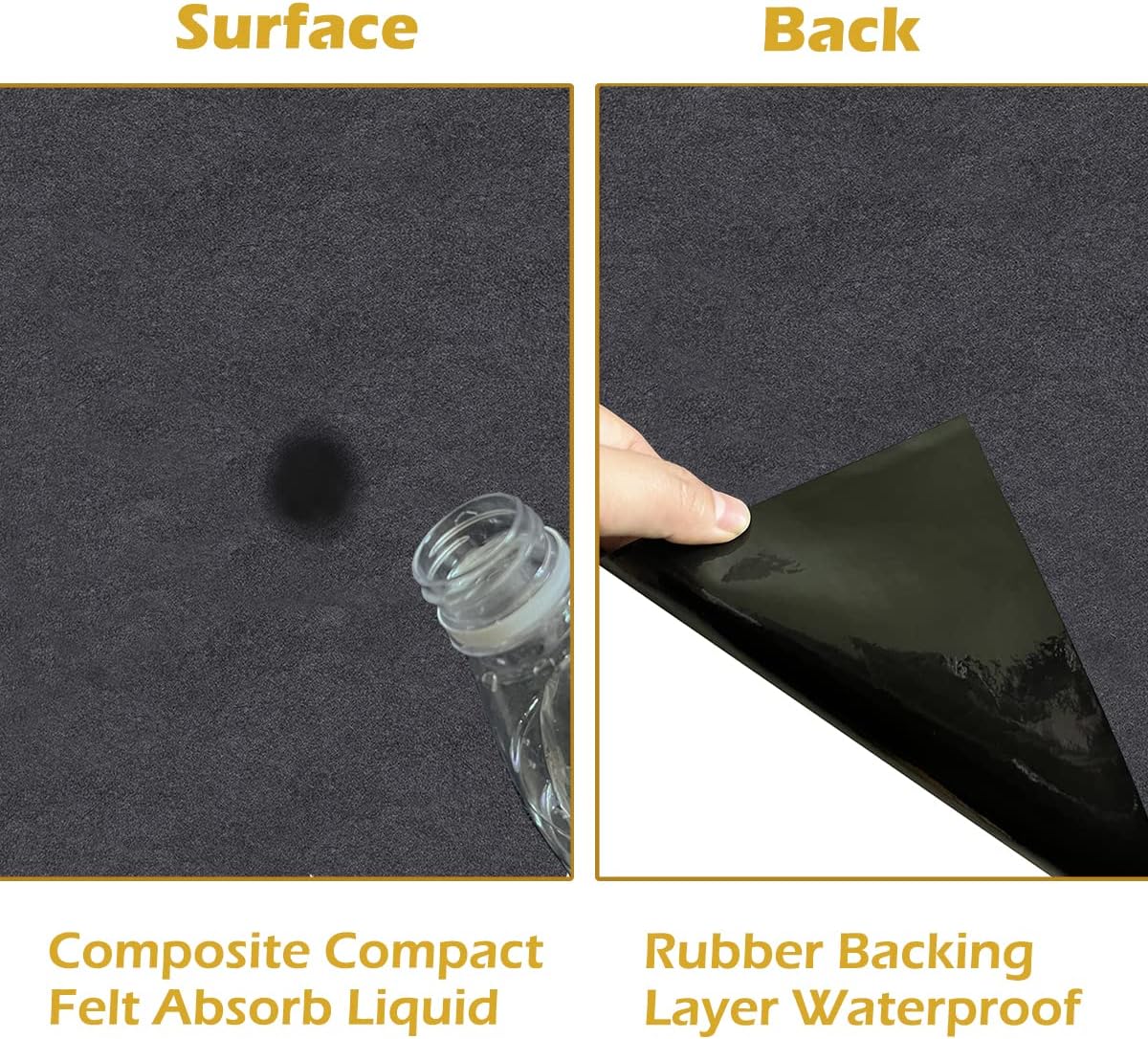 Garage Floor Matting 36X72 Inches Oil Absorbent Motorcycle Mat for Under Car Waterproof Backing Layer Bike Dirt Mat Protects Floor from Spills, Drips, Splashes and Stains Oil Drip Pan