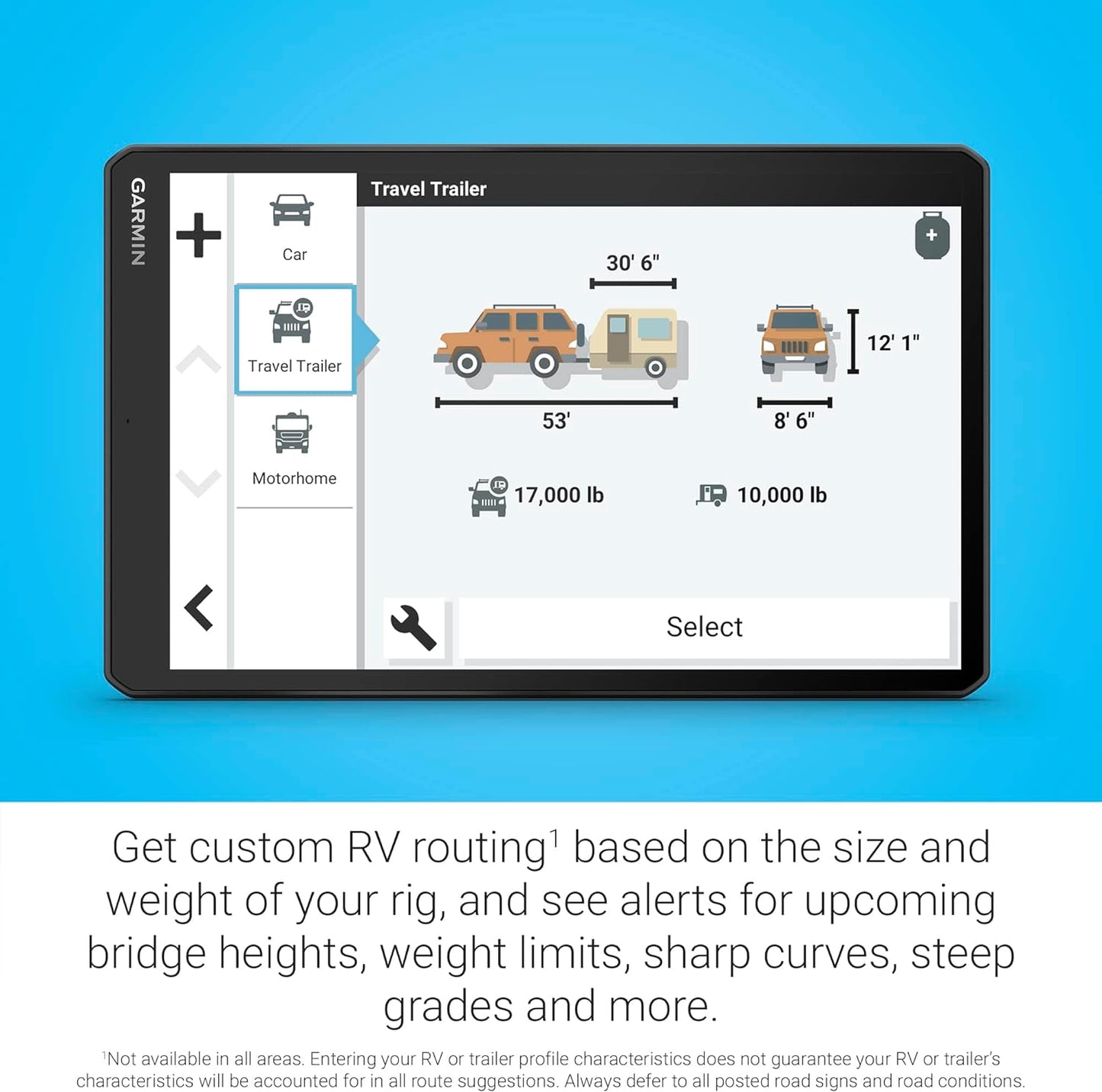 Garmin RV 1095, Extra-Large, Easy-to-Read 10” GPS RV Navigator, Custom RV Routing, High-Resolution Birdseye Satellite Imagery, Directory of RV Parks and Services, Landscape or Portrait View Display