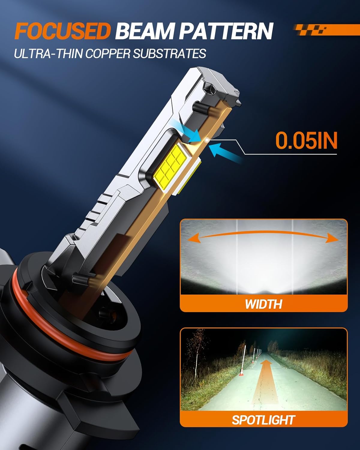 SEALIGHT 9012 Bulbs Brightest 40000LM 6500K with Cooling Fan Canbus Ready 60000+ Lifespan, Pack of 2