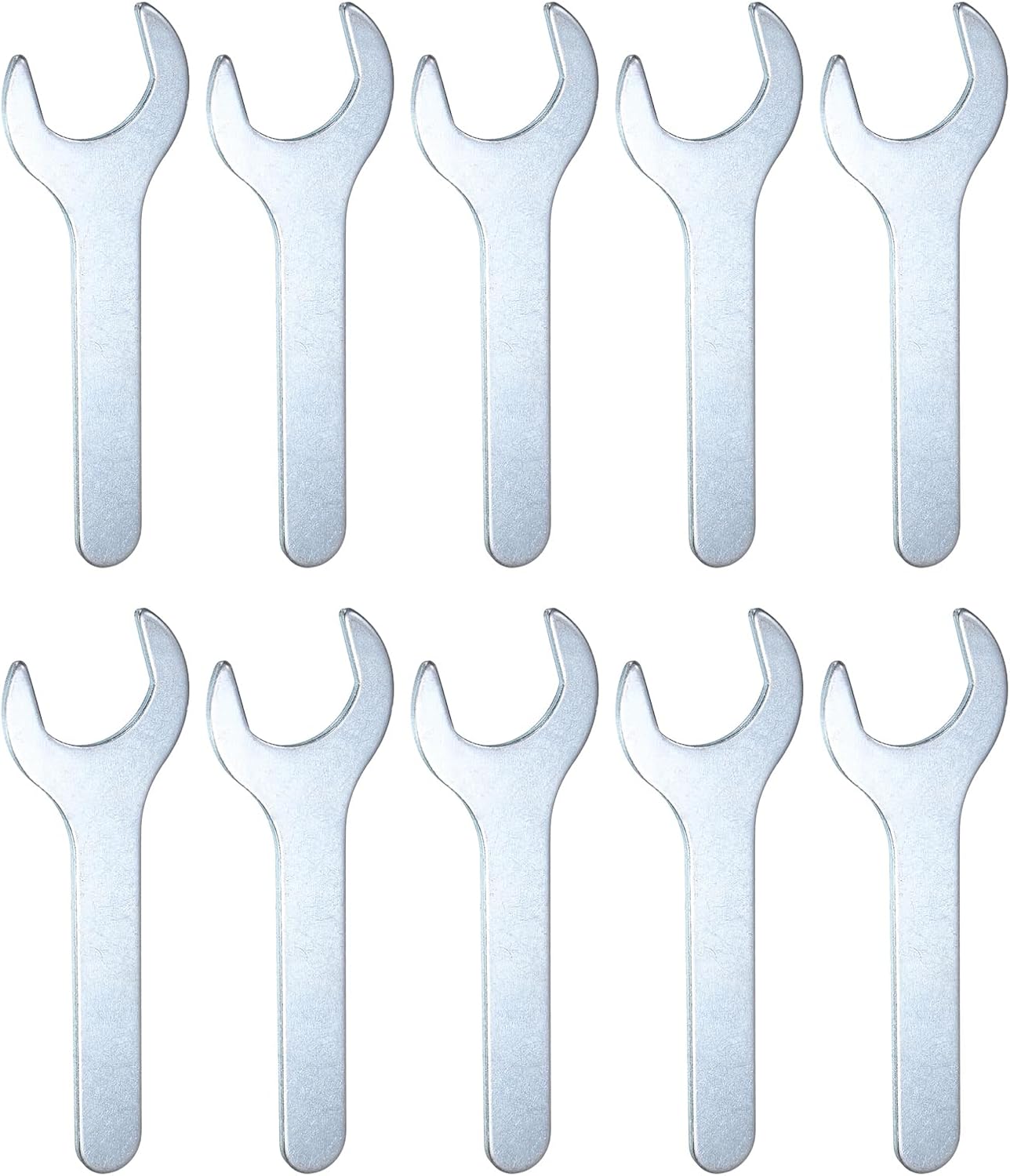 HARFINGTON 10pcs Small Wrench Open End Wrench 28x135x2.8mm Metric U-Shaped Single Open Ended Spanner Super Thin Small Flat Head Galvanizing Wrench for Automotive Repair Furniture Assembly