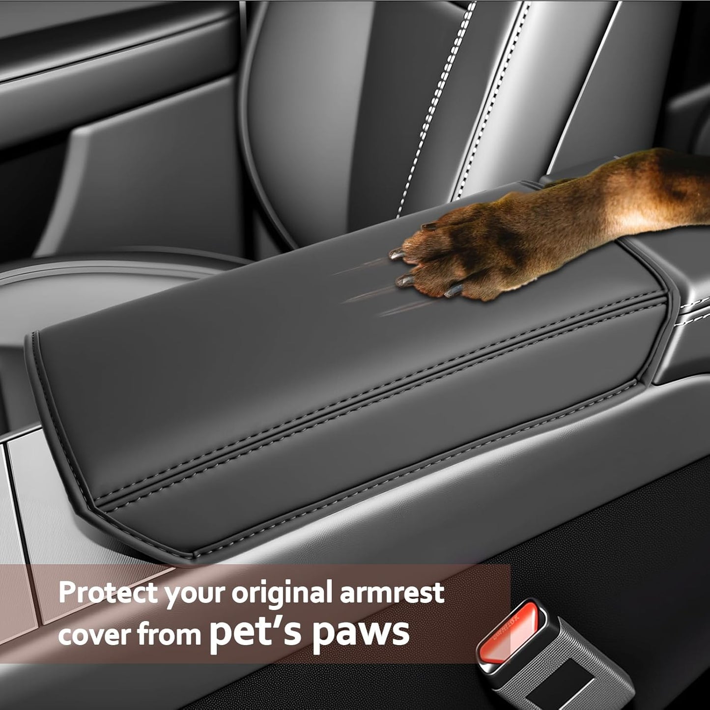 SKTU for 2025 2026 Tesla Model Y Armrest Cover for 2025 2026 Tesla Model Y Center Console Cover Tesla Model Y 2025 2026 Accessories Console Cushion 2025 2026 Model Y Seat Box Cover [Durable, Soft]