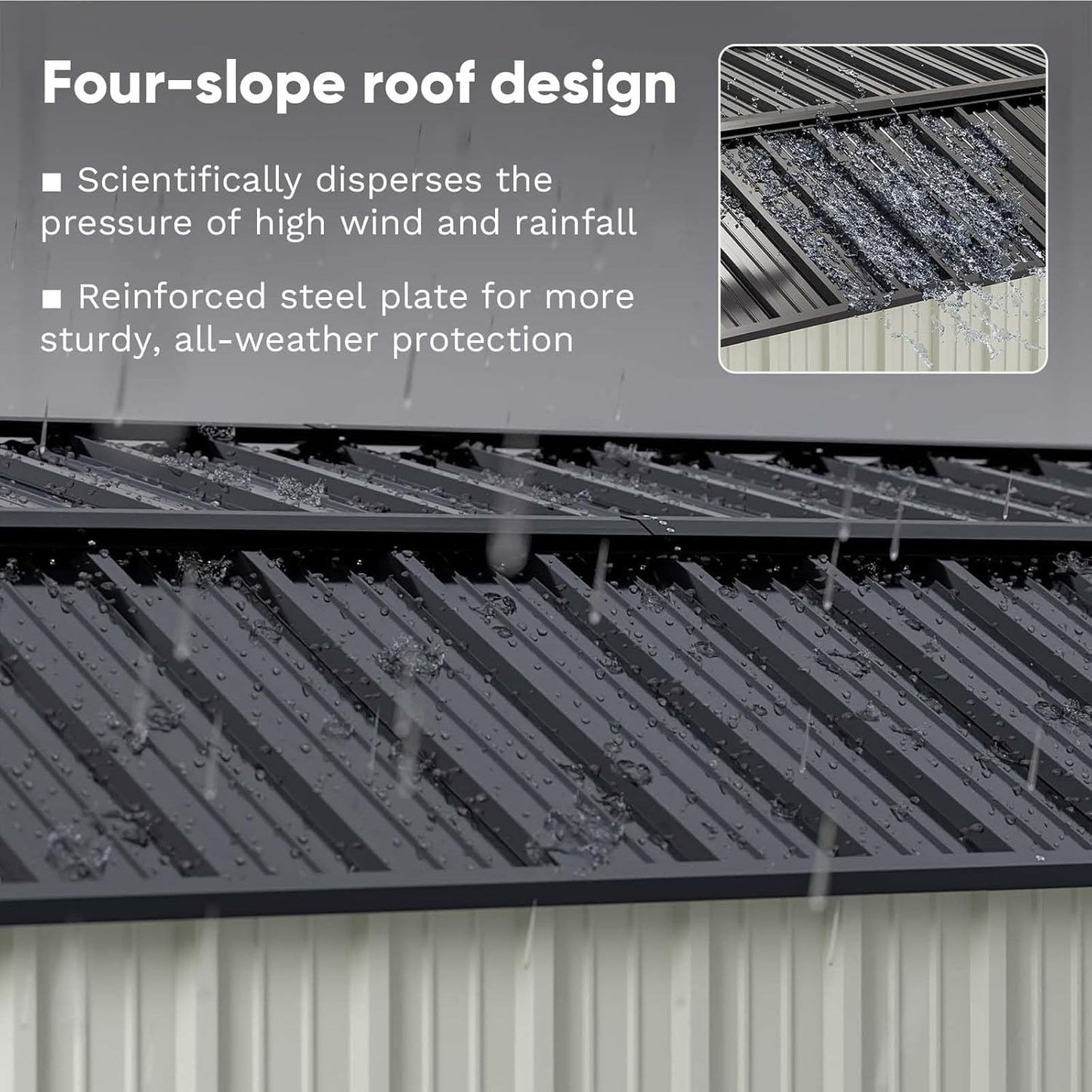 Patiowell 10 X 12 FT Barn Style Metal Storage Shed for Outdoor, Steel Yard Shed with Design of Lockable Doors, Utility and Tool Storage for Garden, Backyard, Patio, Outside Use