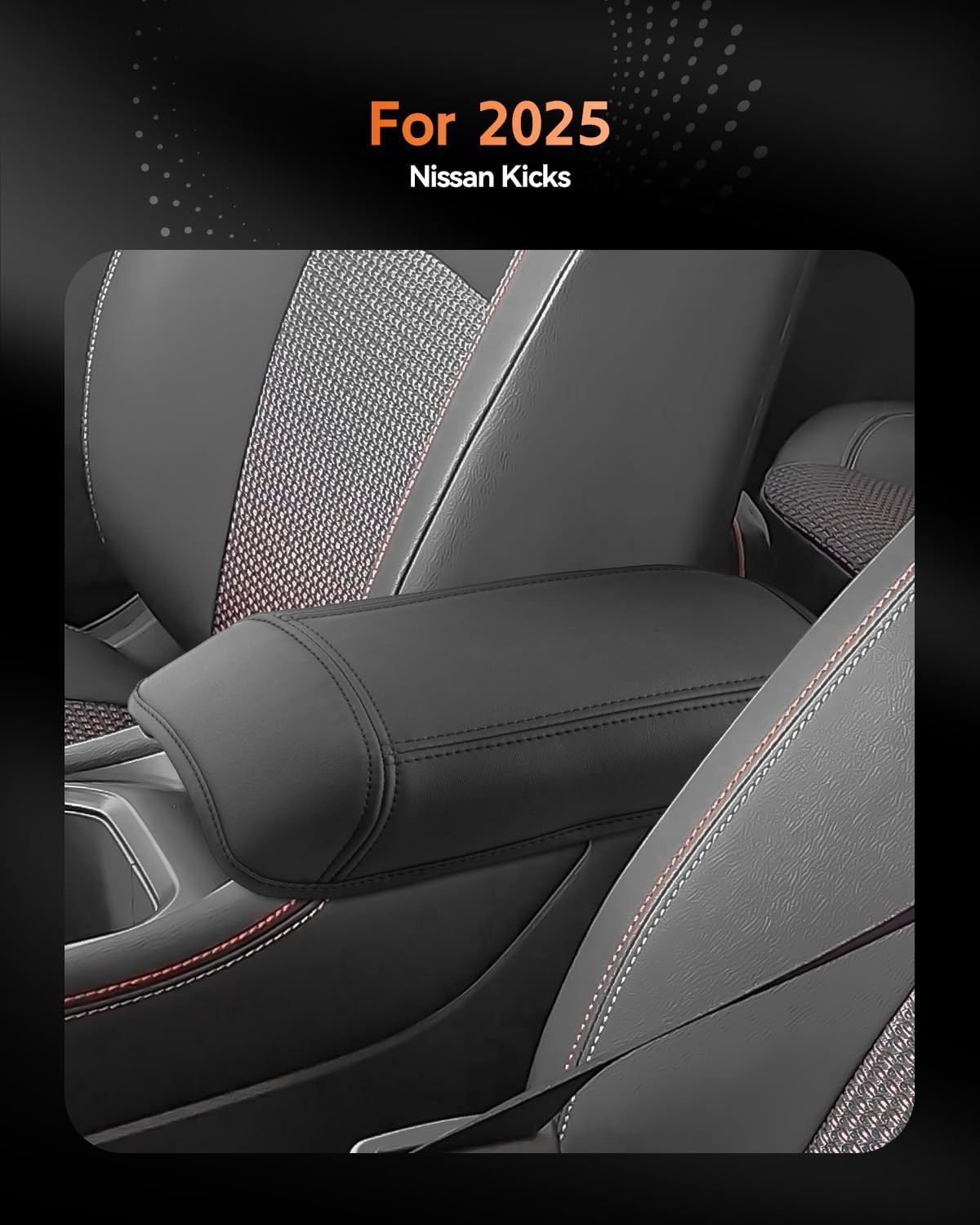 CDEFG for 2025 Nissan Kicks Center Console Cover Armrest Box Cover for Kicks (S, SV, SR) 2025+ Accessories Console Arm Rest Protector
