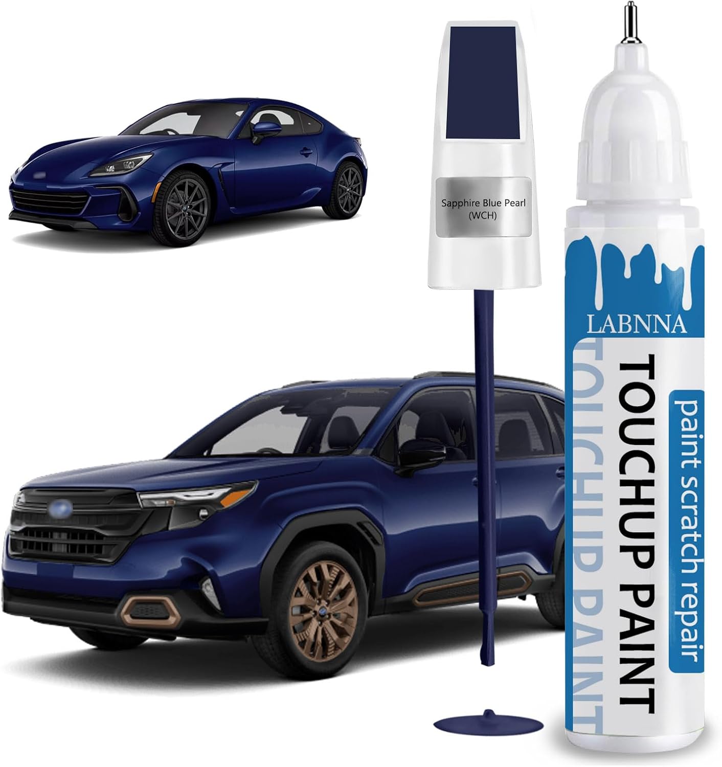 Sapphire Blue Pearl(WCH) Touch Up Paint for Subaru-Exact Match 2 in 1 touchup Paint Pen for Chips and Nicks Repair Car Paint Scratch Repair Kit