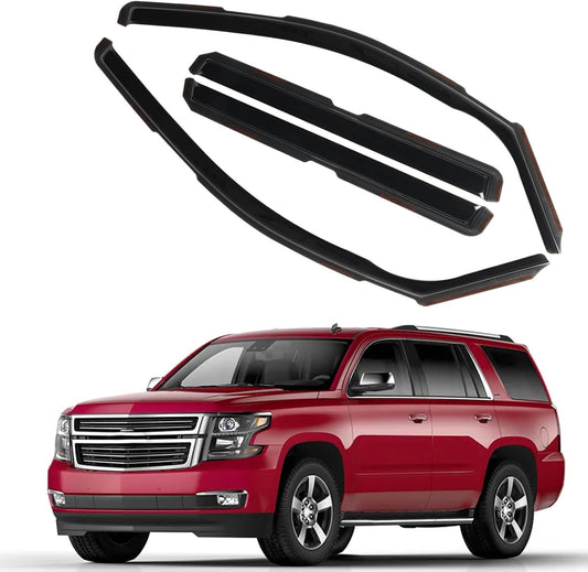 in Channel Rain Guards Fit for 2015-2020 Chevy Tahoe/GMC Yukon/Cadillac Escalade, Durable Window Wind Deflectors, Vent Window Visors Shades Shield, 4PCS