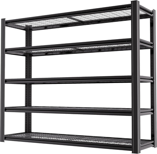 62" W x 24" D x 84" H Garage Shelving Heavy Duty Metal Shelving 3500LBS Storage Shelves Adjustable Metal Shelves for Storage Industrial Garage Shelves for Warehouse Basement