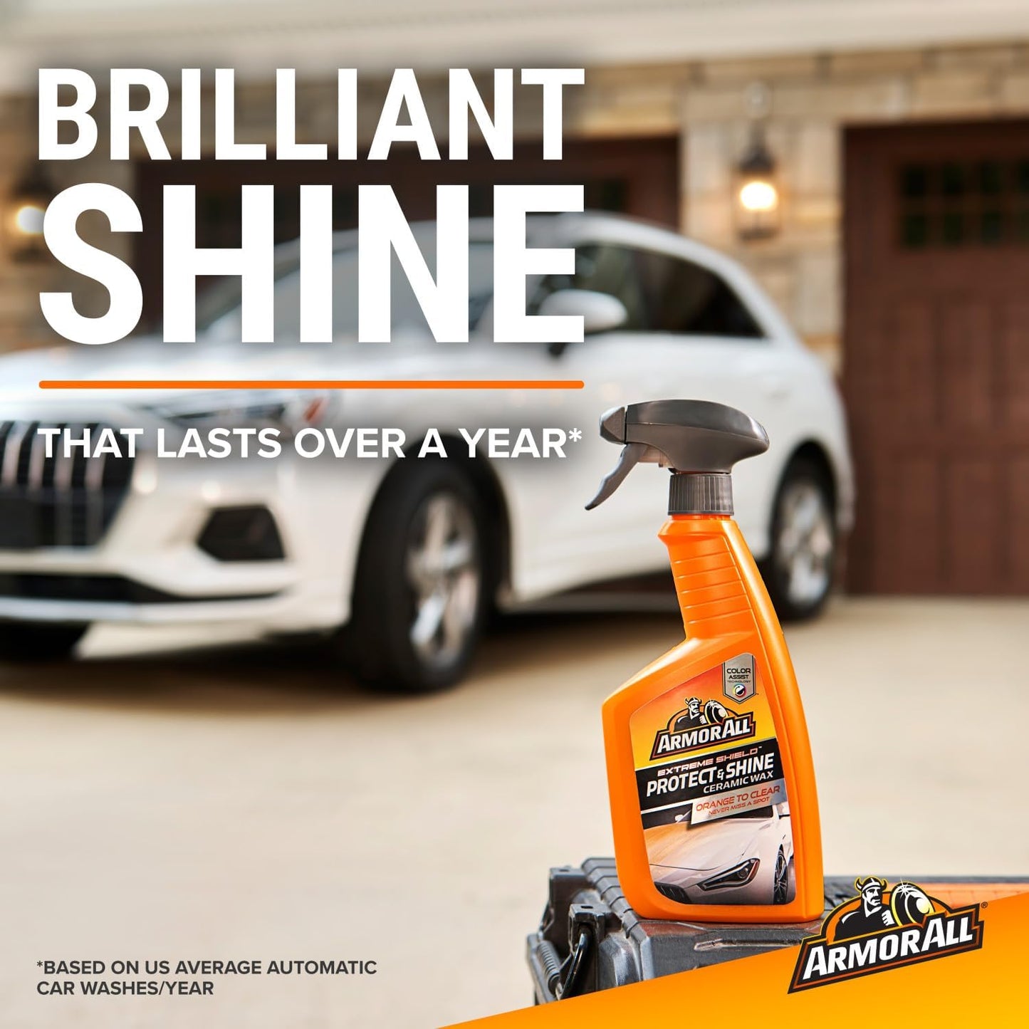 Armor All Extreme Shield Protect & Shine Ceramic Wax, Color Changing Spray Car Wax, 16 Fl Oz Bottle