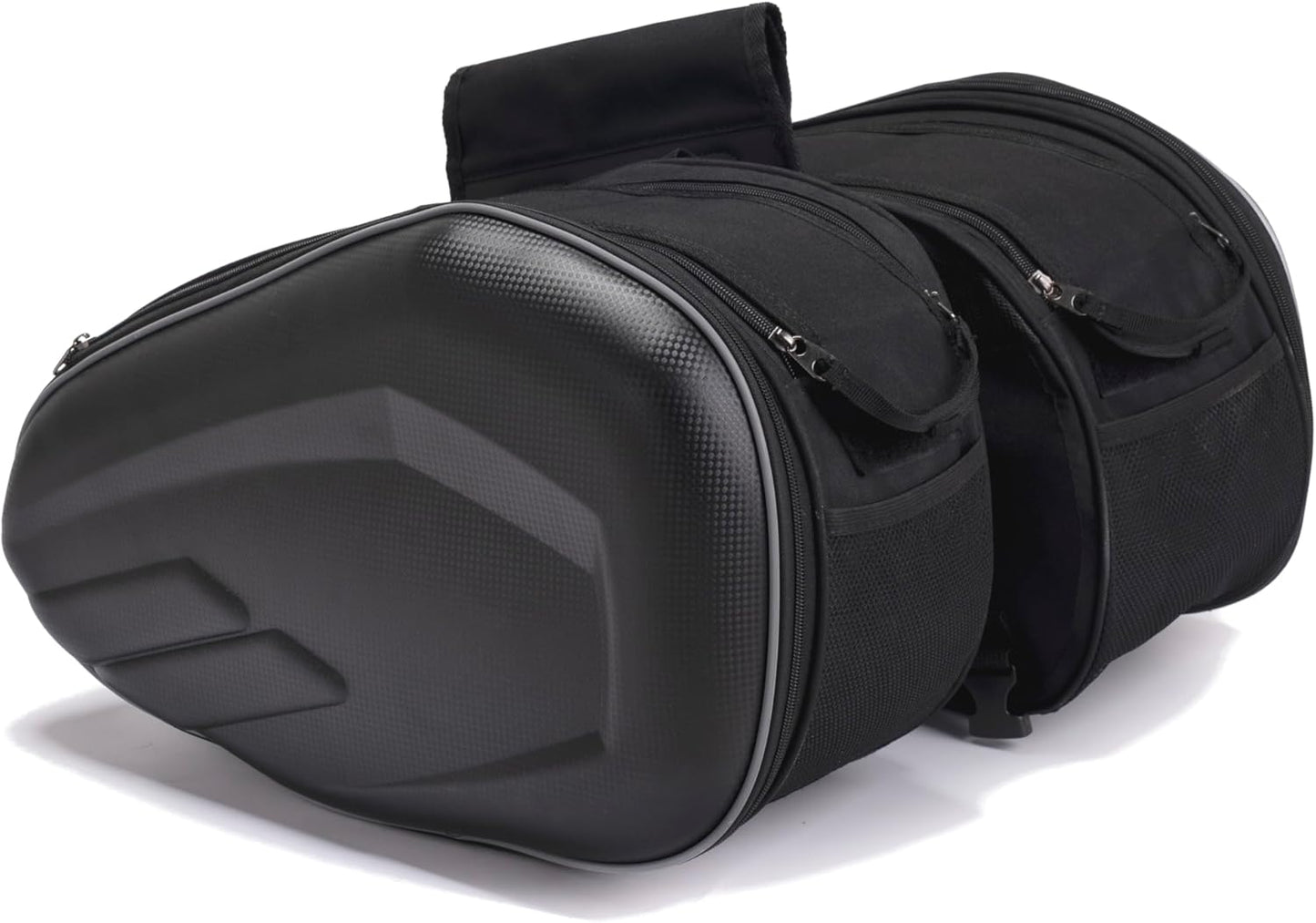 Motorcycle Saddlebags, 36L-58L Expandable Capacity, Motorcycle Panniers Universal, Waterproof, Detachable, Collapsible for Sport Dirt Bike Side Bags and Luggage