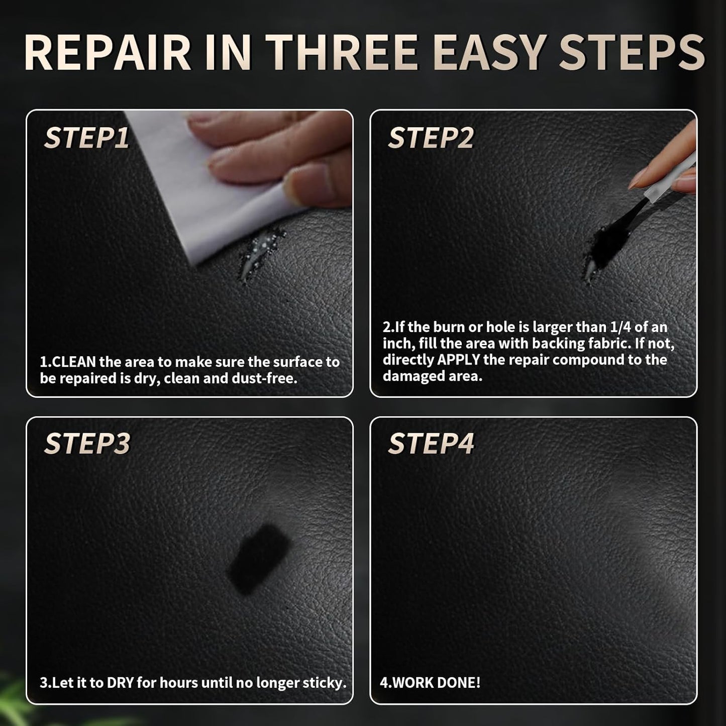 Advanced Leather Repair Gel, 2025 New Leather Repair Coloured Cream Gel, Upgrade Professional Leather Repair Kit for Car Seat Vinyl Repair Kit, Multifunctional Couch and Jacket Repair Kit (Yellow)