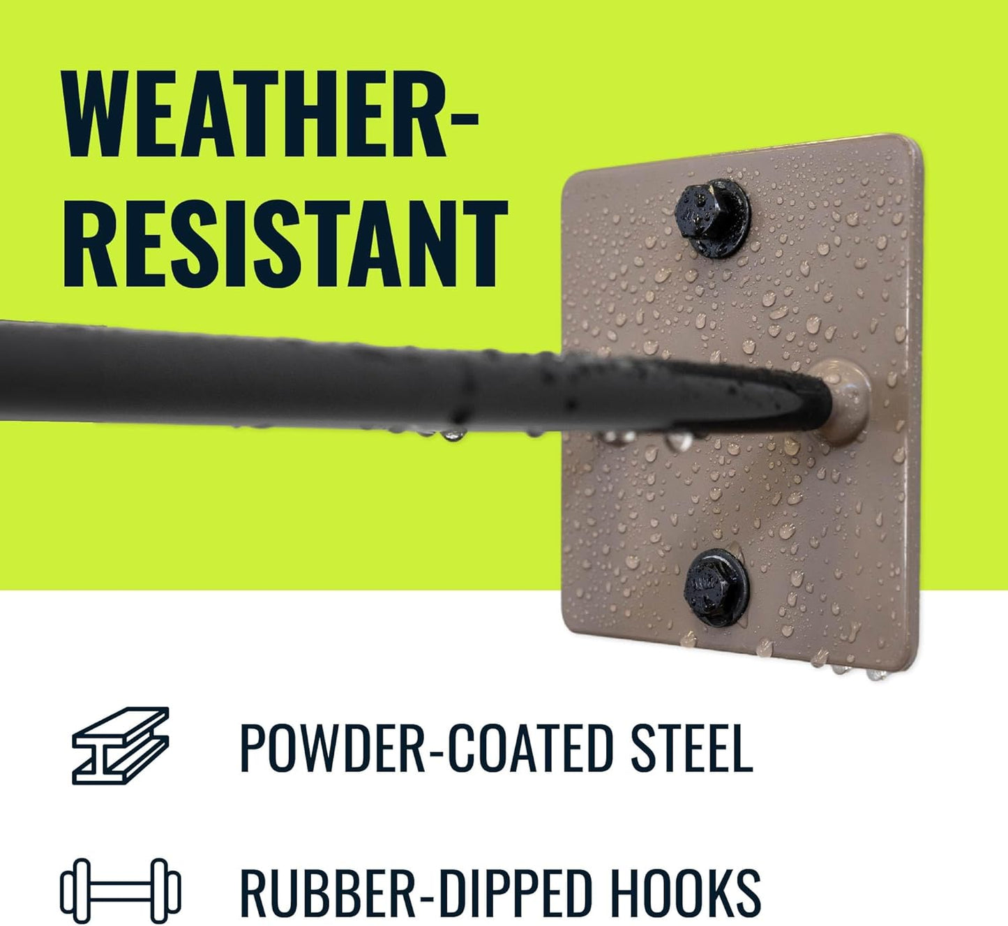 StoreYourBoard Tool Organizer Hook, Wall Mount Garage Storage, Tool Storage for Shovels Rakes Brooms Hoses and More, Rubber-Coated Steel Holds 50 lbs, 12" X 4" X 4.5"