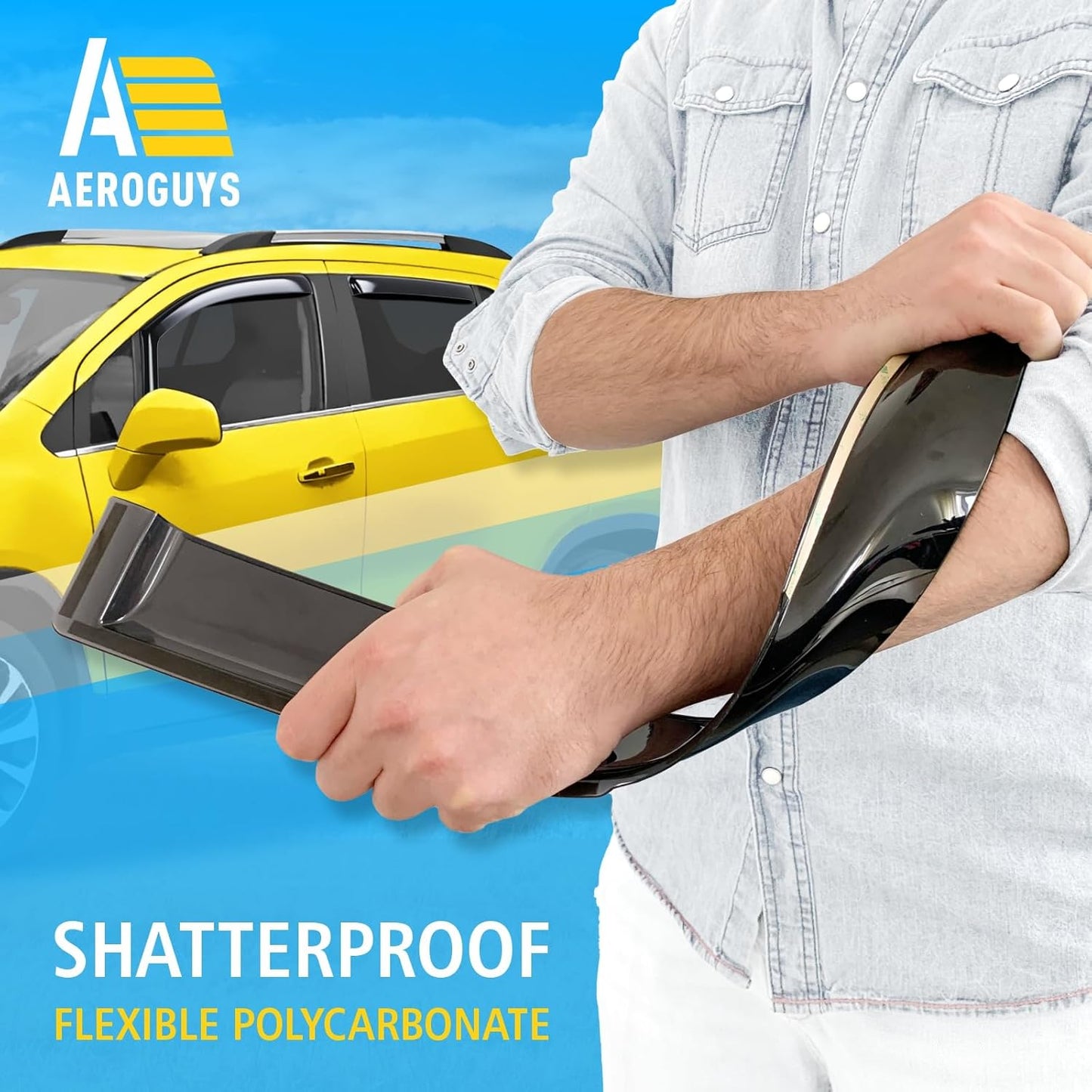 Extra Durable Window Deflectors in-Channel Window Visors Rain Guards Fit for Chevrolet (Chevy) Trax 2014-2022, Sun Visors, Wind Vent for Shades, Exterior Car Accessories - 4pcs. AG0026