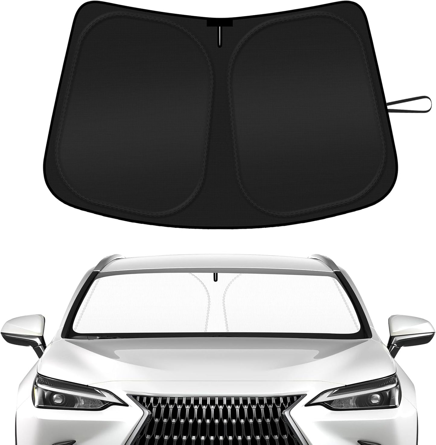 Car Windshield Sun Shade Compatible with 2016 2017 2018 2019 2020 2021 2022 Lexus RX350 RX350F Sport RX350L Accessories Foldable Front Window Sunshade Custom Windshield Cover Sun Visor