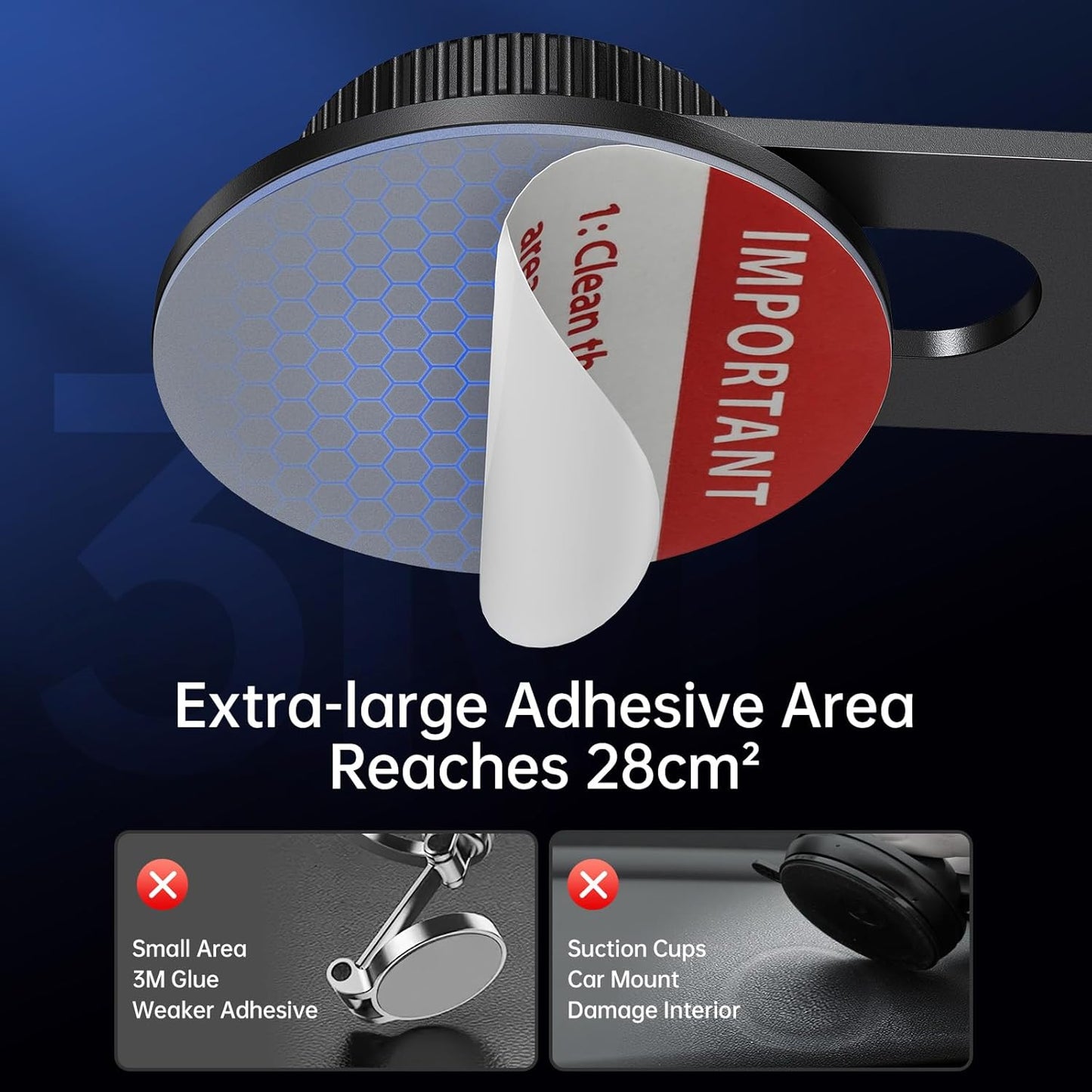 SYNCWIRE Fits MagSafe Car Mount for Universal Dashboard, Tesla Screen, Magnetic Phone Holder for Car, Foldable Aluminum Alloy Arm, Super Stable Car Mount for iPhone 16 Pro Max 15 14 13 12&All Phones