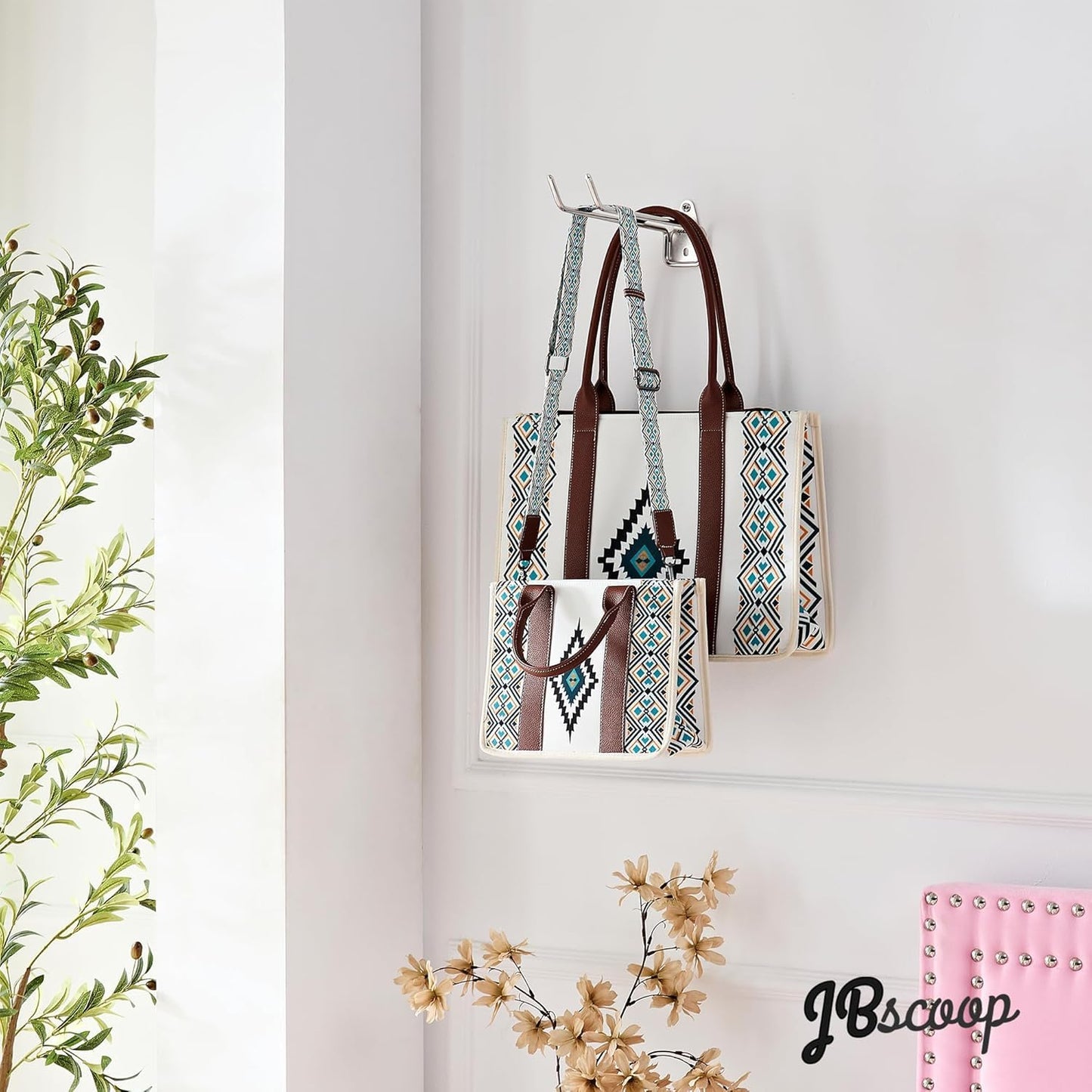 JBscoop 4 Stainless Steel 304 Garage Hooks, Heavy Duty Organizer & Wall Mount Hanger Rack for Tools, Equipment, and More, Rust-Resistant & Durable