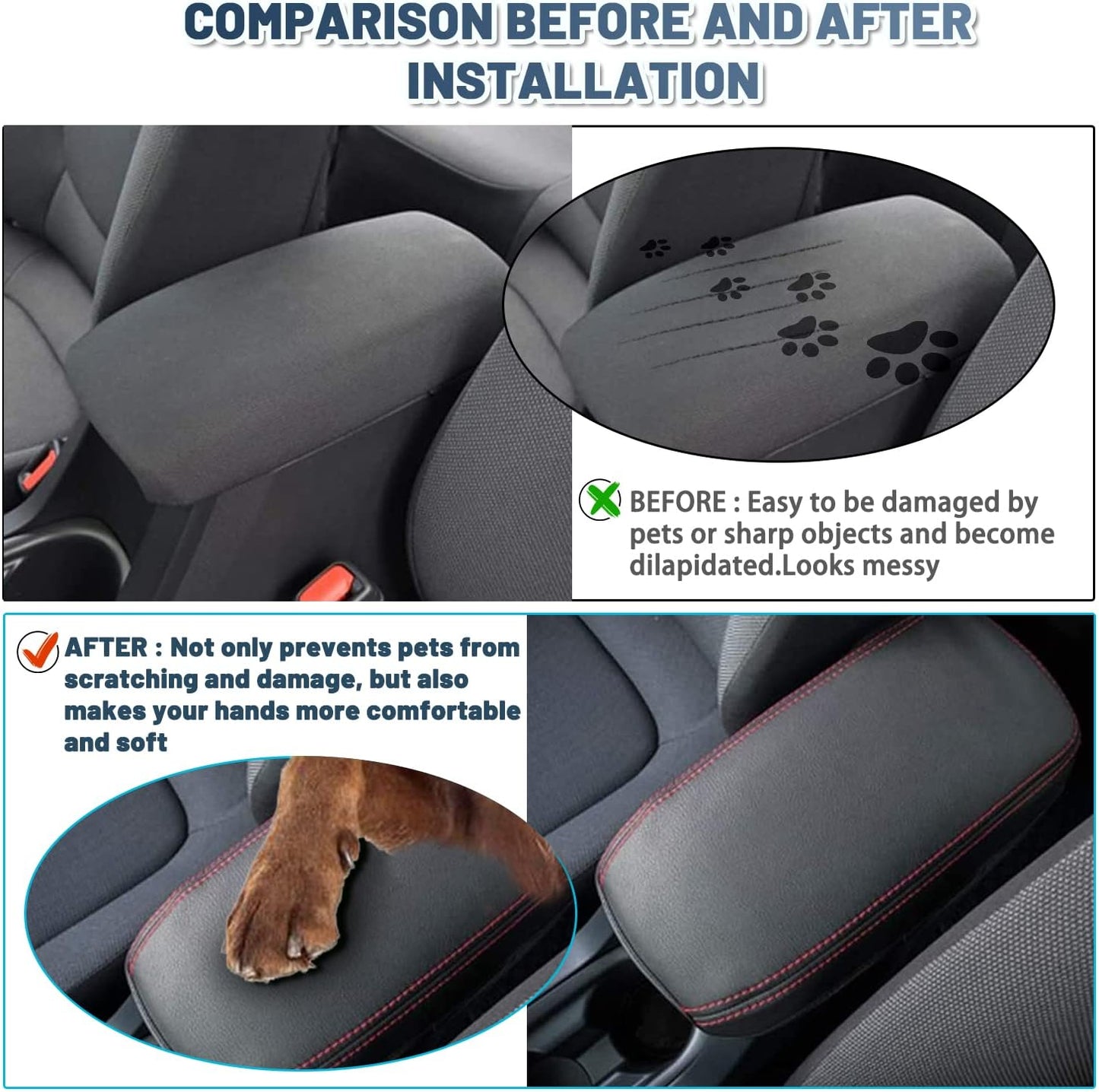 Ruiya 2025 Corolla Armrest Cover for Toyota Corolla E210 Accessories Armrest Lid Cover Compatible with 2022 2023 2024 2025 Toyota Corolla Sedan/SUV/Hybrid/Petrol Interior Accessories