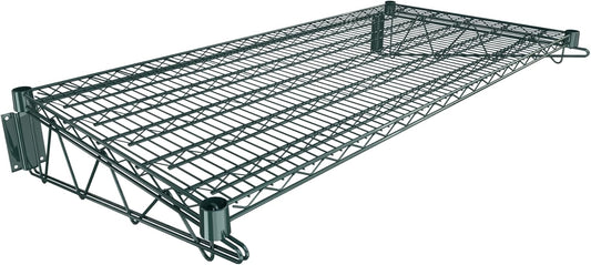 24" x 48" Green Epoxy Wire Wall Mount Shelf