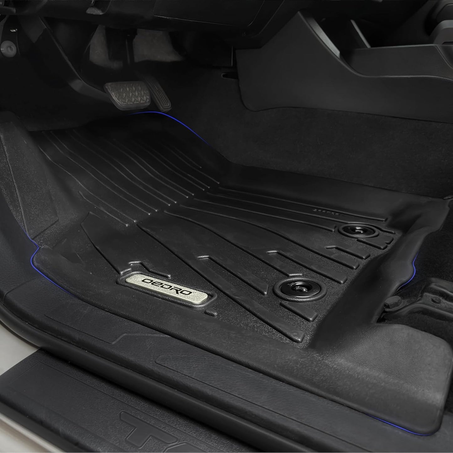 OEDRO Floor Mats Fit for Toyota Tacoma 2024 2025 Double Cab Auto Trans (NOT for Hybrid), Custom TPE All Weather Floor Liners for Tacoma TRD/SR/SR5/limited Car Front&Rear 2 Row Mats